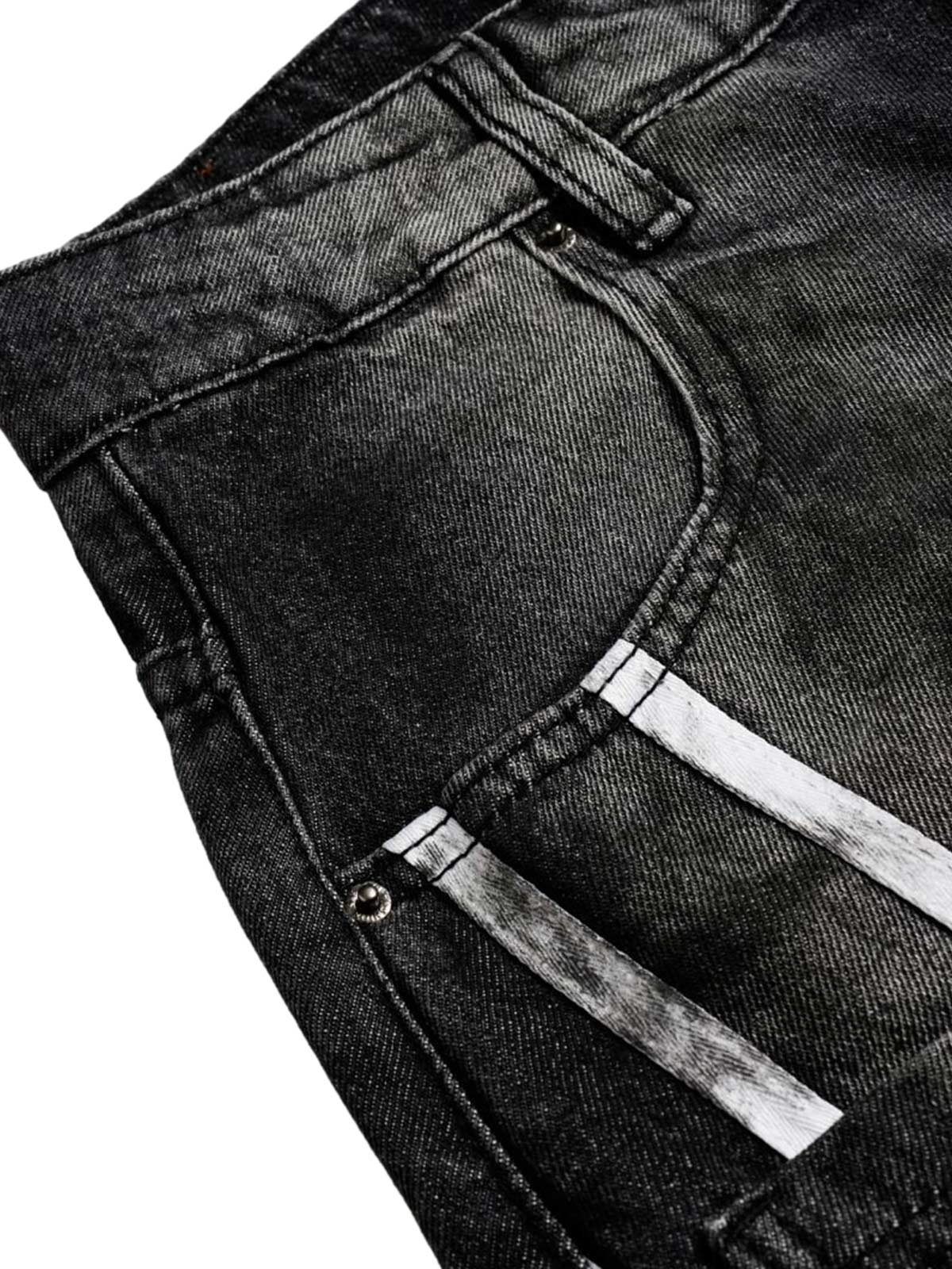 Street Stripe Dirty Dye Barrel Jeans