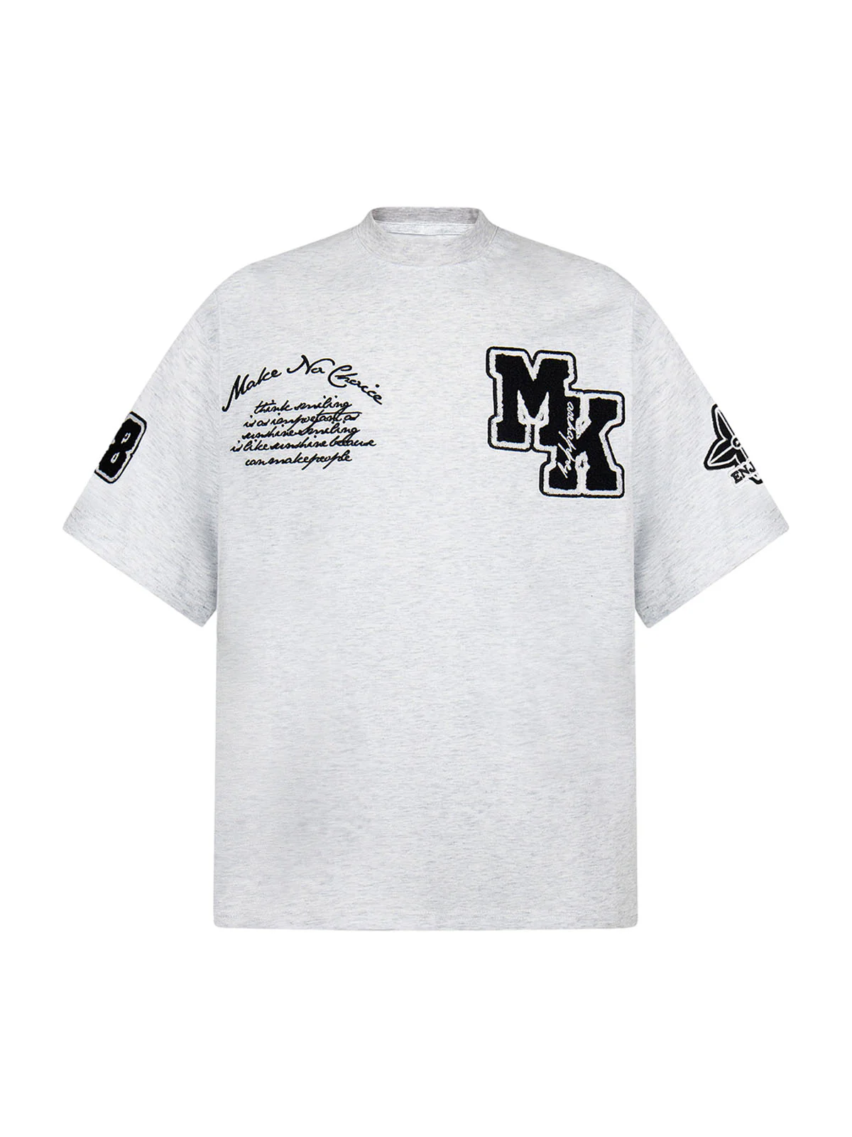 Retro Motorcycle Style Heavy Patch Embroidered T-shirt