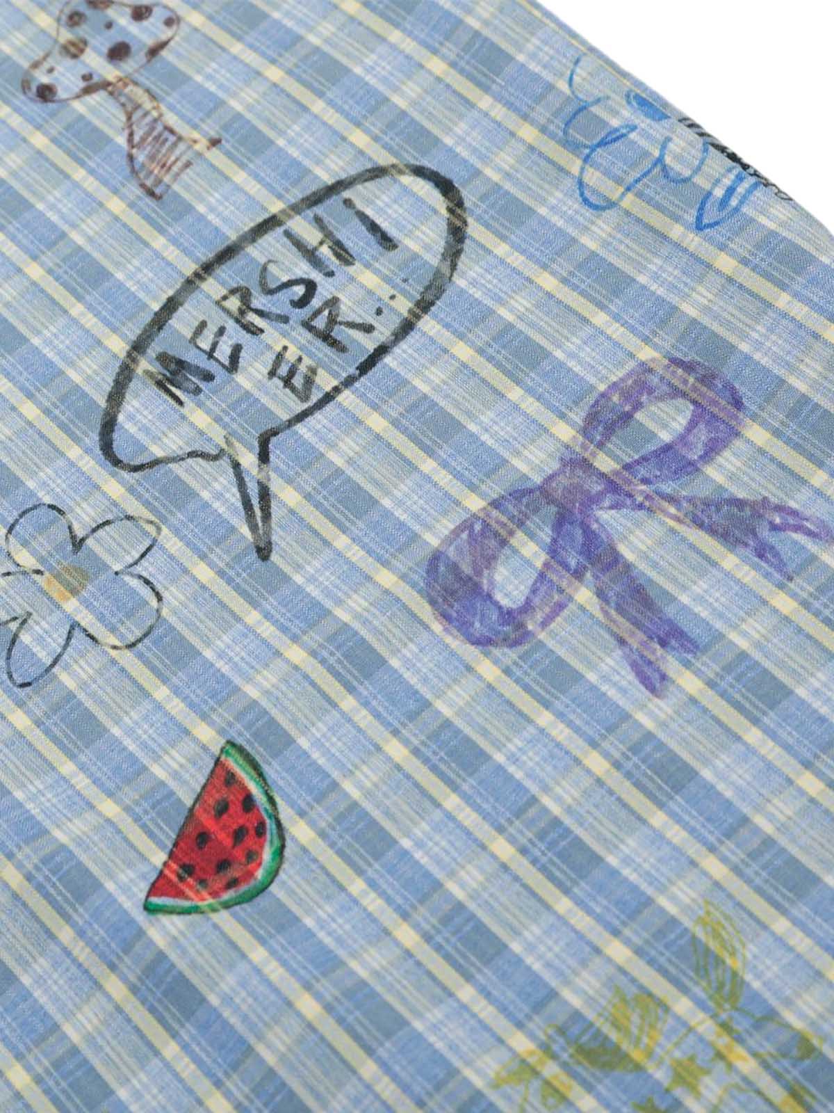 Fun Floral and Fruit Prints Plaid Pants