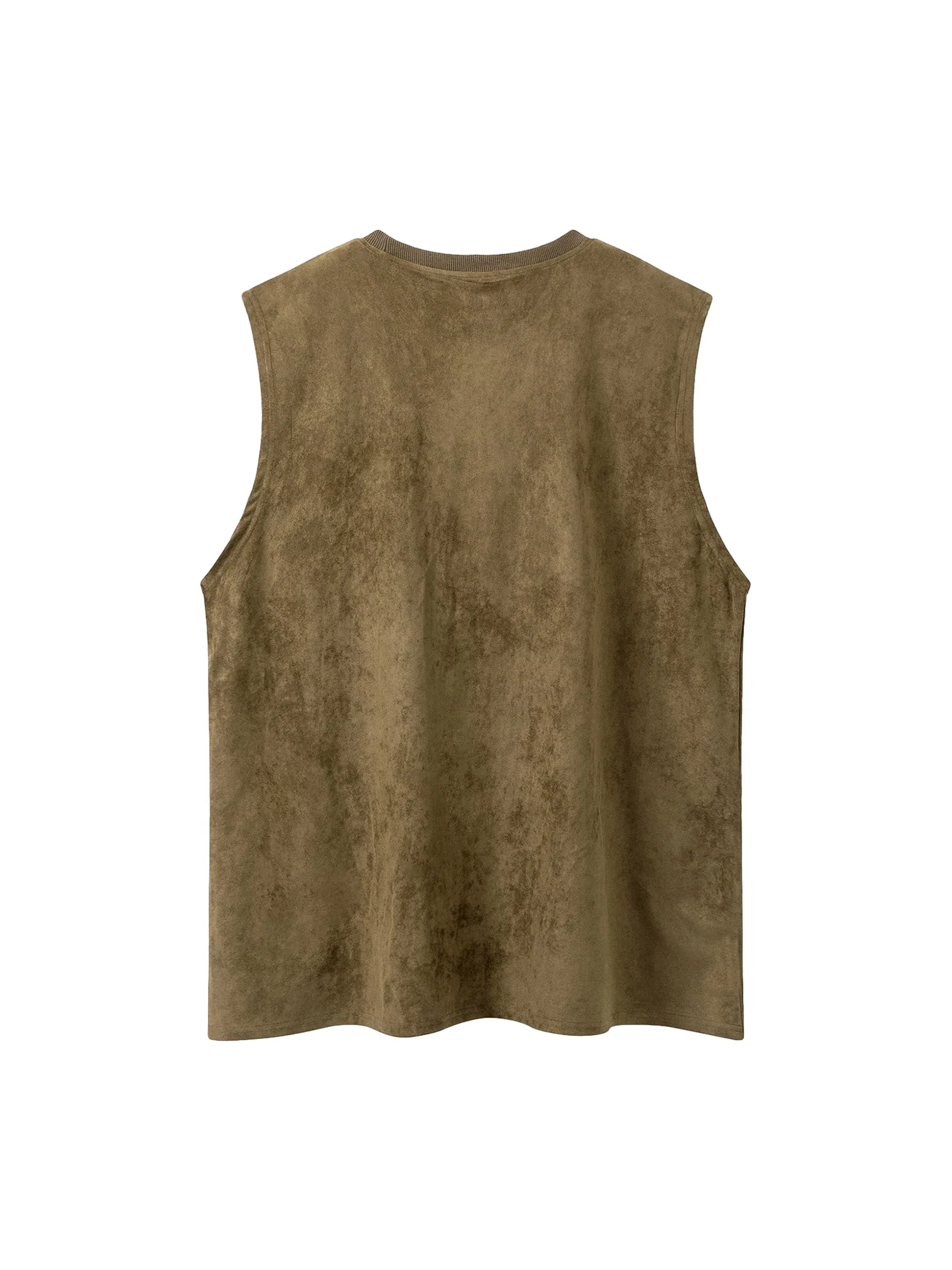 Thesupermade Printed Crew Neck Casual Vest