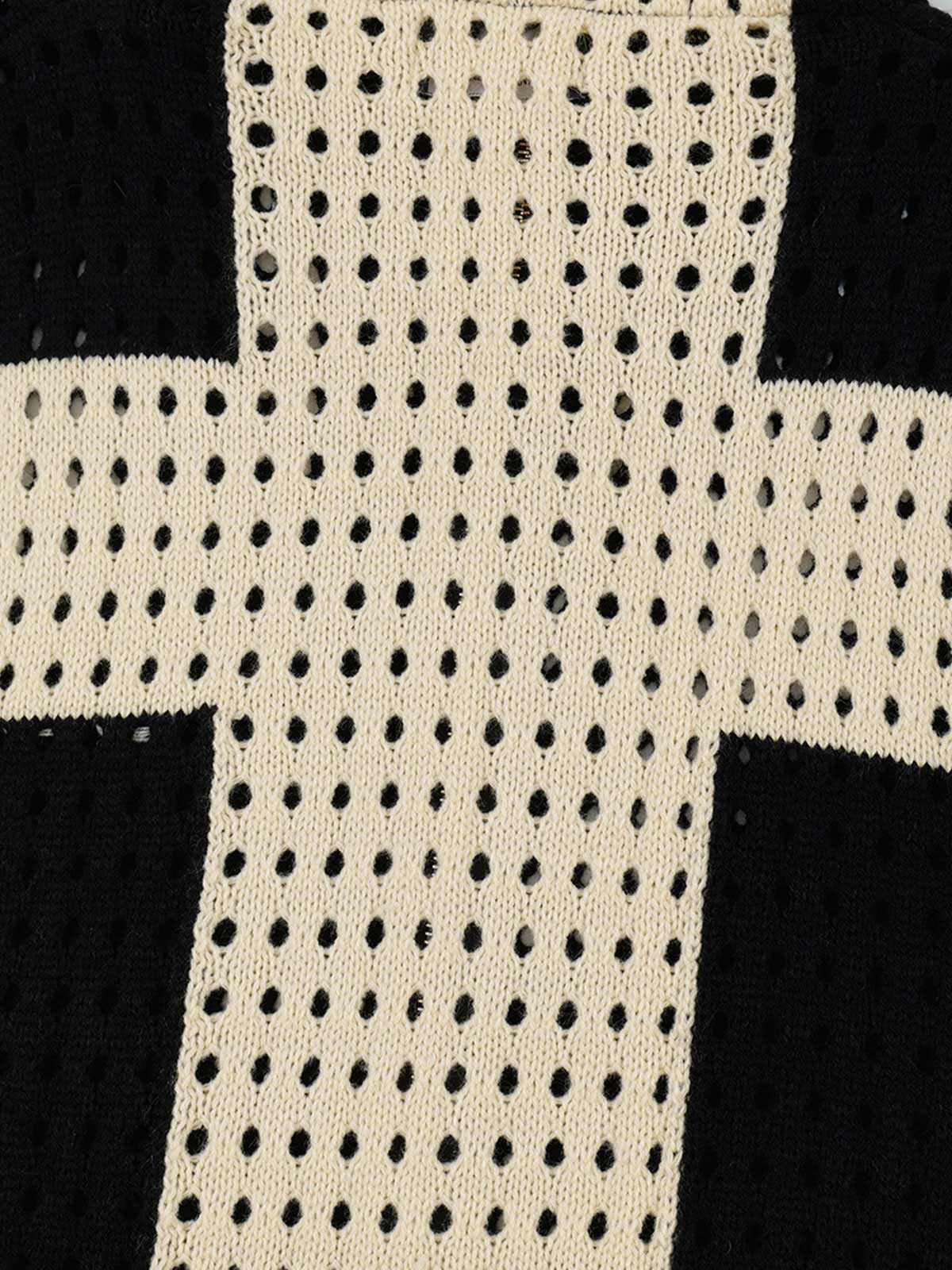 Thesupermade Cross Jacquard Full Zipper Hooded Jacket - 2254