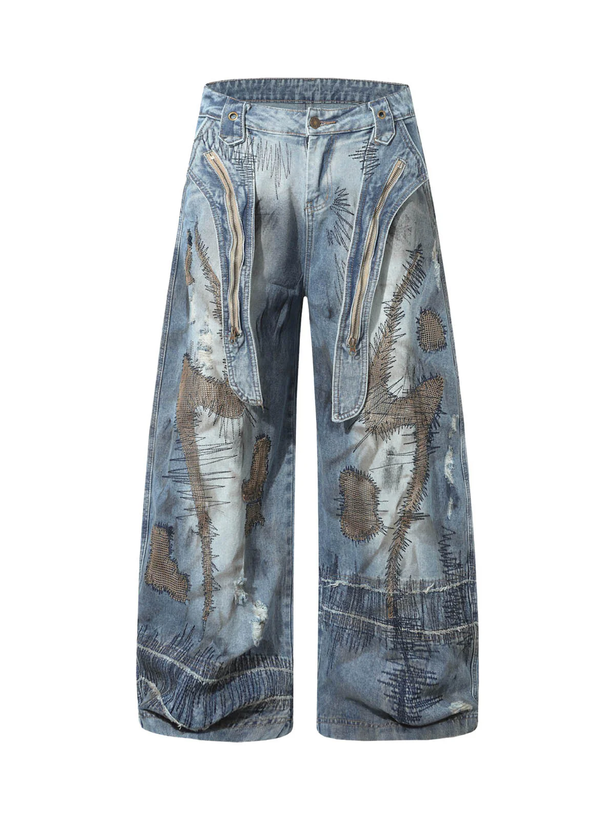 RO Style Washed Barrel Jeans
