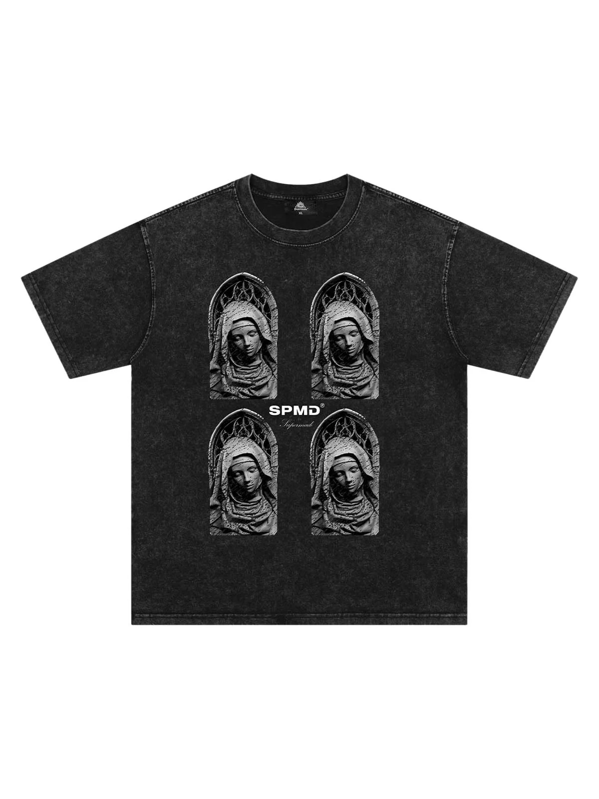 Original Virgin Mary Mottled Sculpture Print T-Shirt