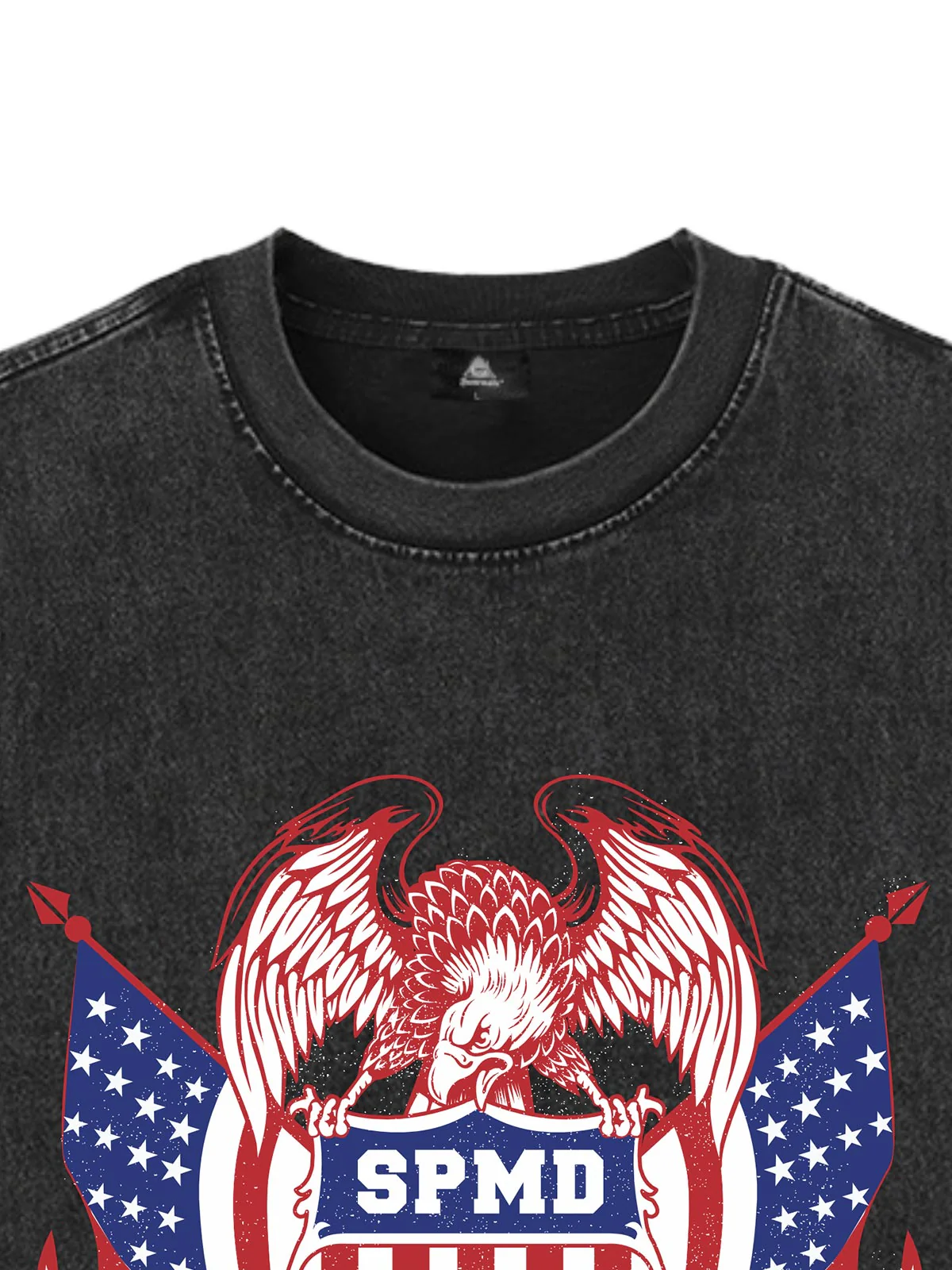 Original Printed Eagle Graphic Stylish Sleeveless Denim Vest