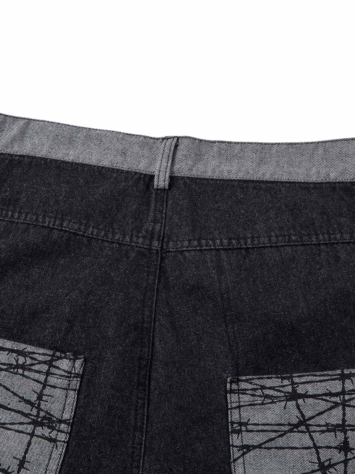 Patch Pocket Baggy Jeans