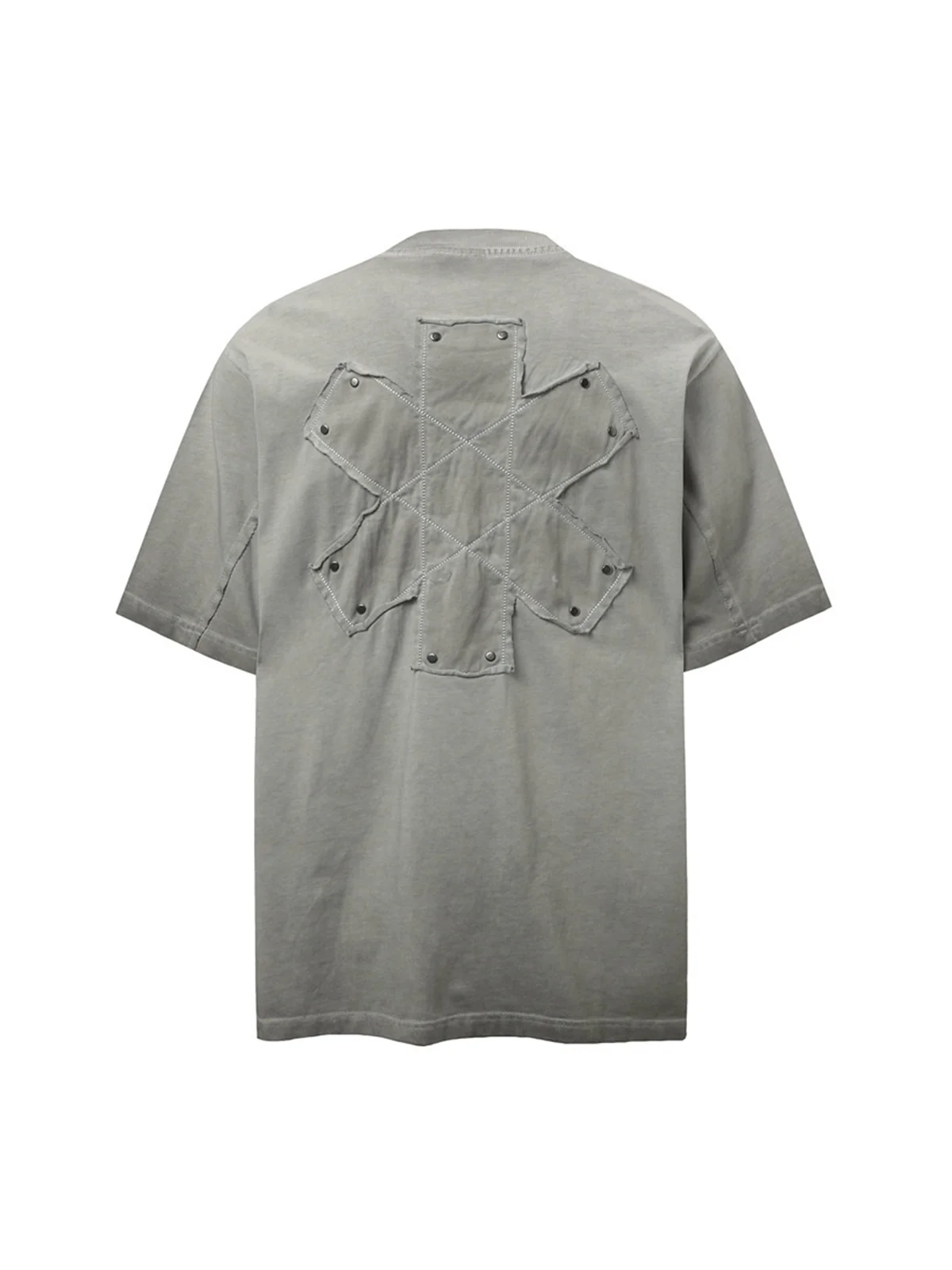Street Split Studded Patch T-shirt