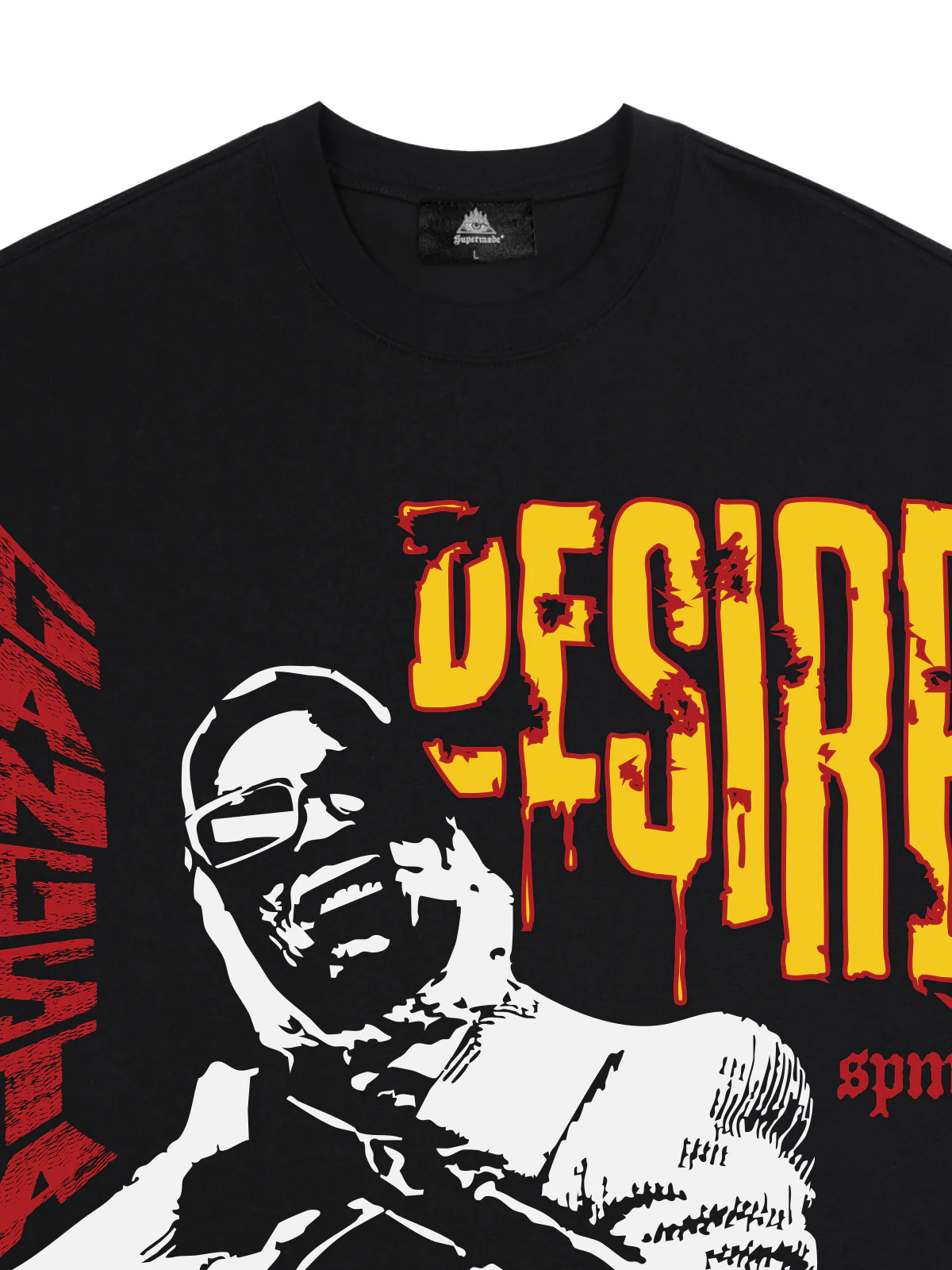 Retro Letter Protrait Graphic Print T-Shirt