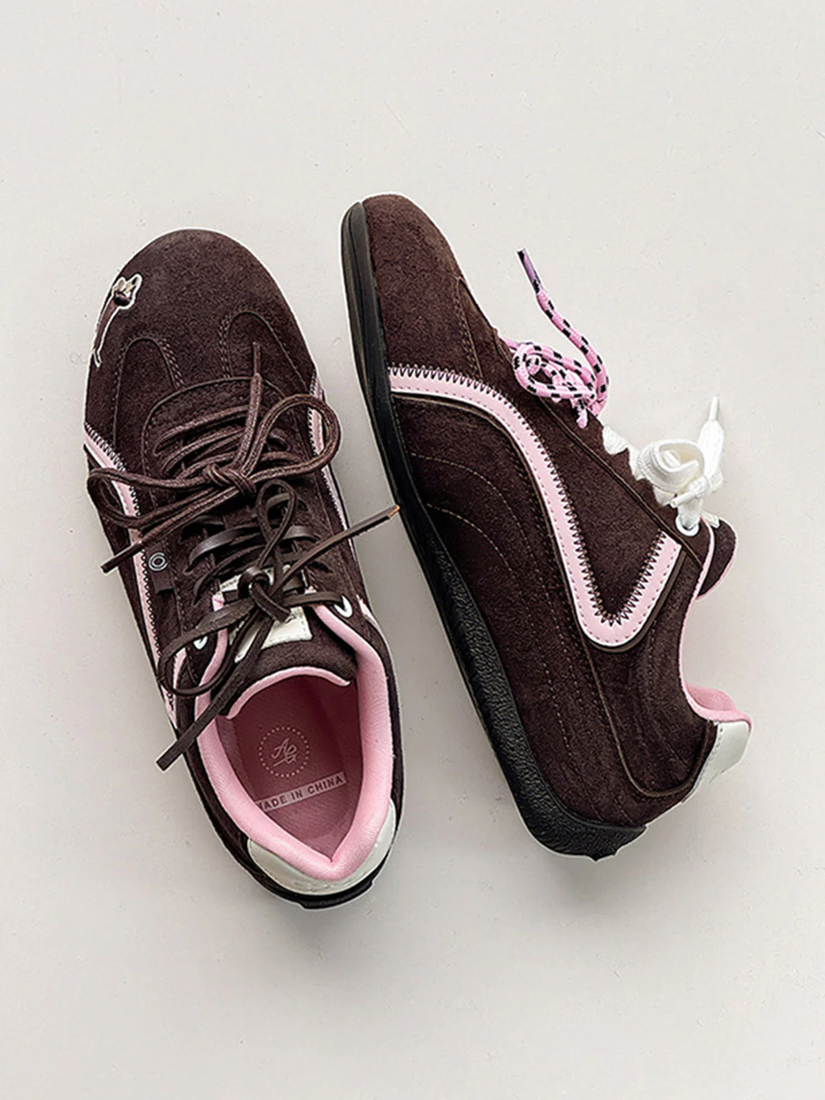 Suede Lace-Up Sneakers