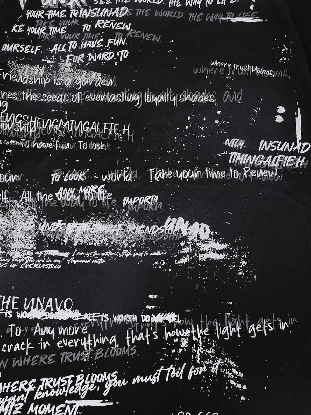 Graffiti Letter Print Oversized T-Shirt