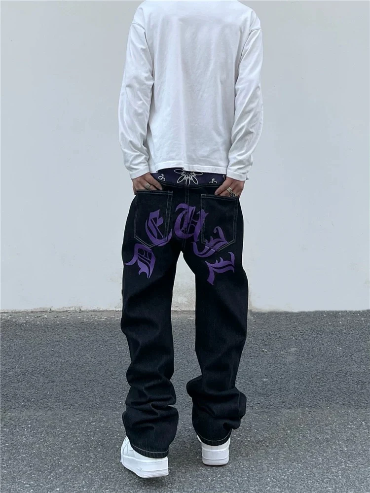 Thesupermade Petal Letter Straight Jeans