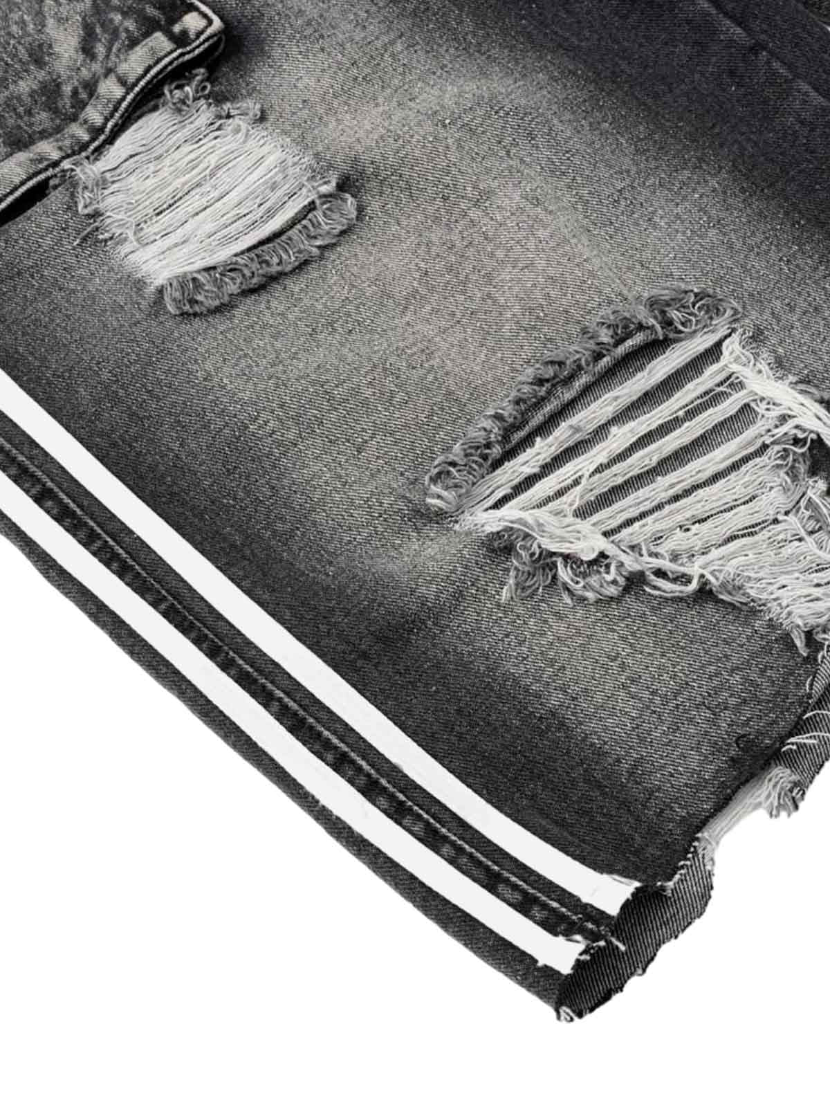 Distressed Cargo Denim Shorts - 2378