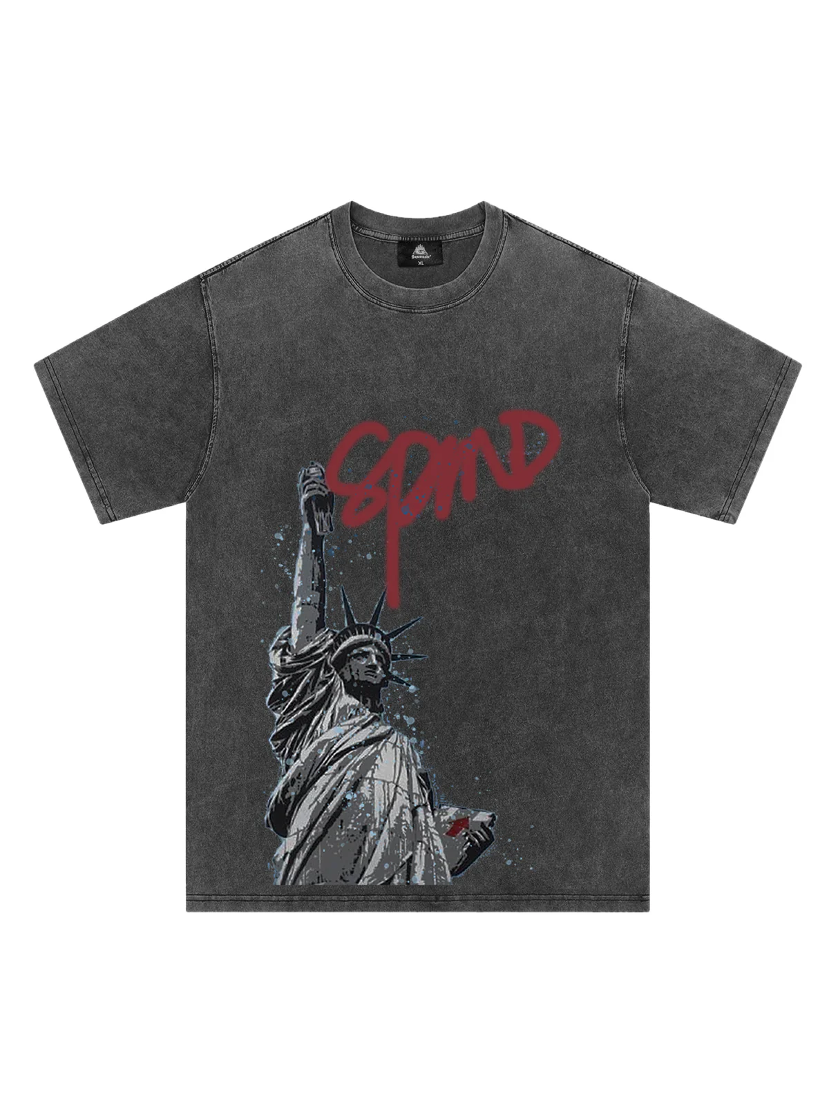 Orginal Funny Graffiti Statue Of Liberty Print T-shirt
