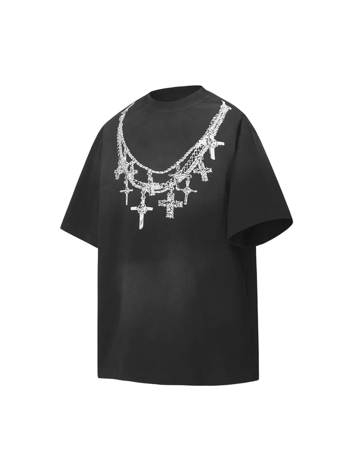 Cross Necklace Graphic T-Shirt
