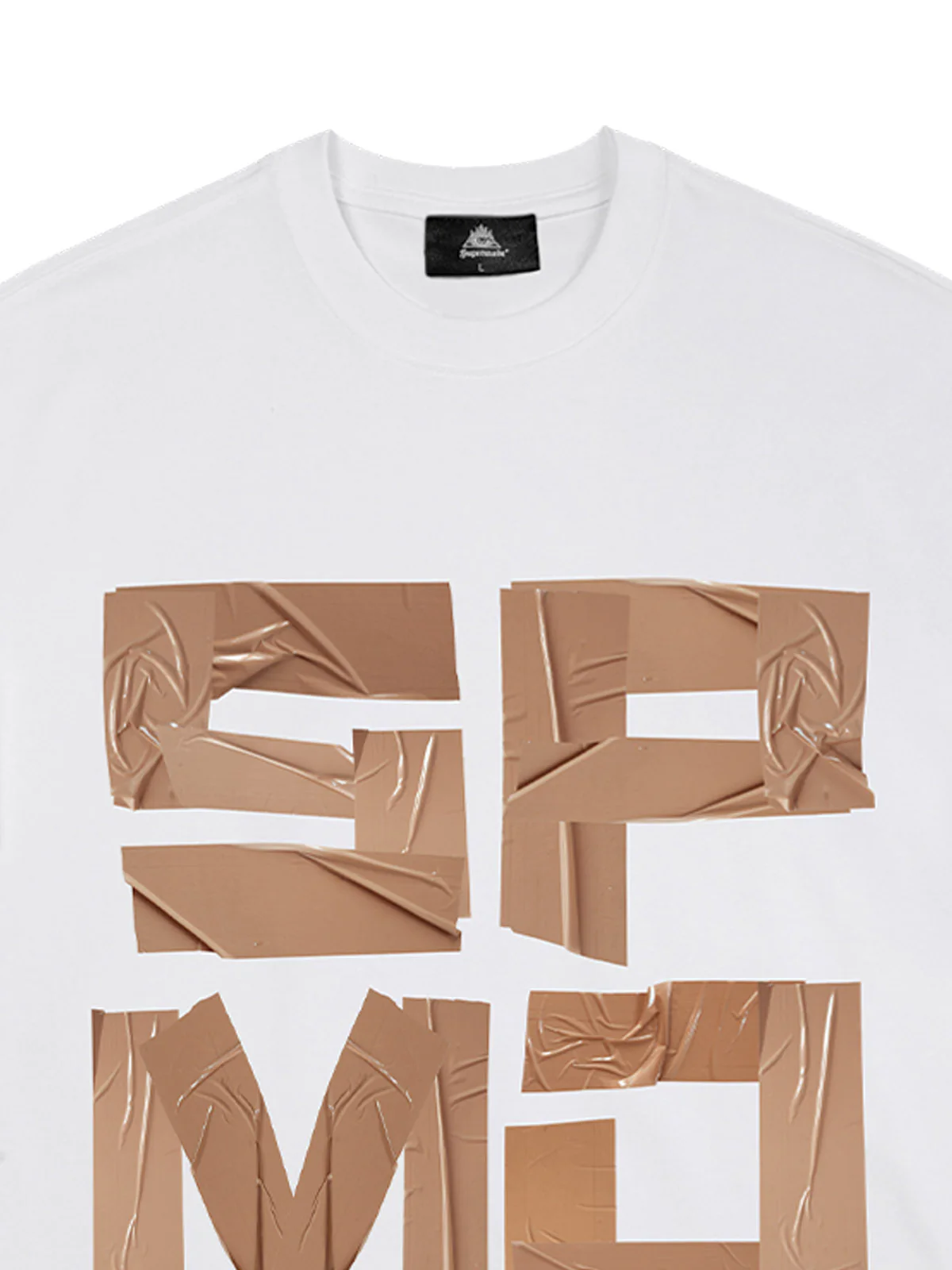 Original Tape Layered Letter Print T-shirt