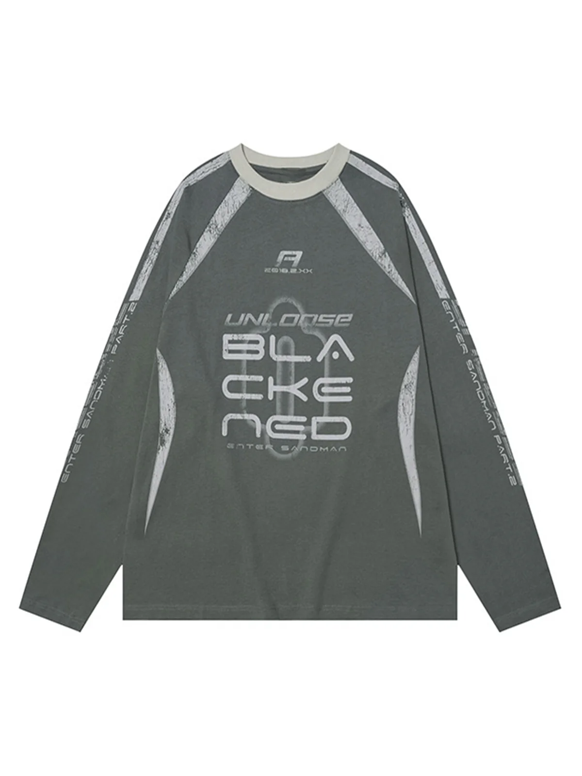 Retro Jersey Oversized Long Sleeves T-Shirt