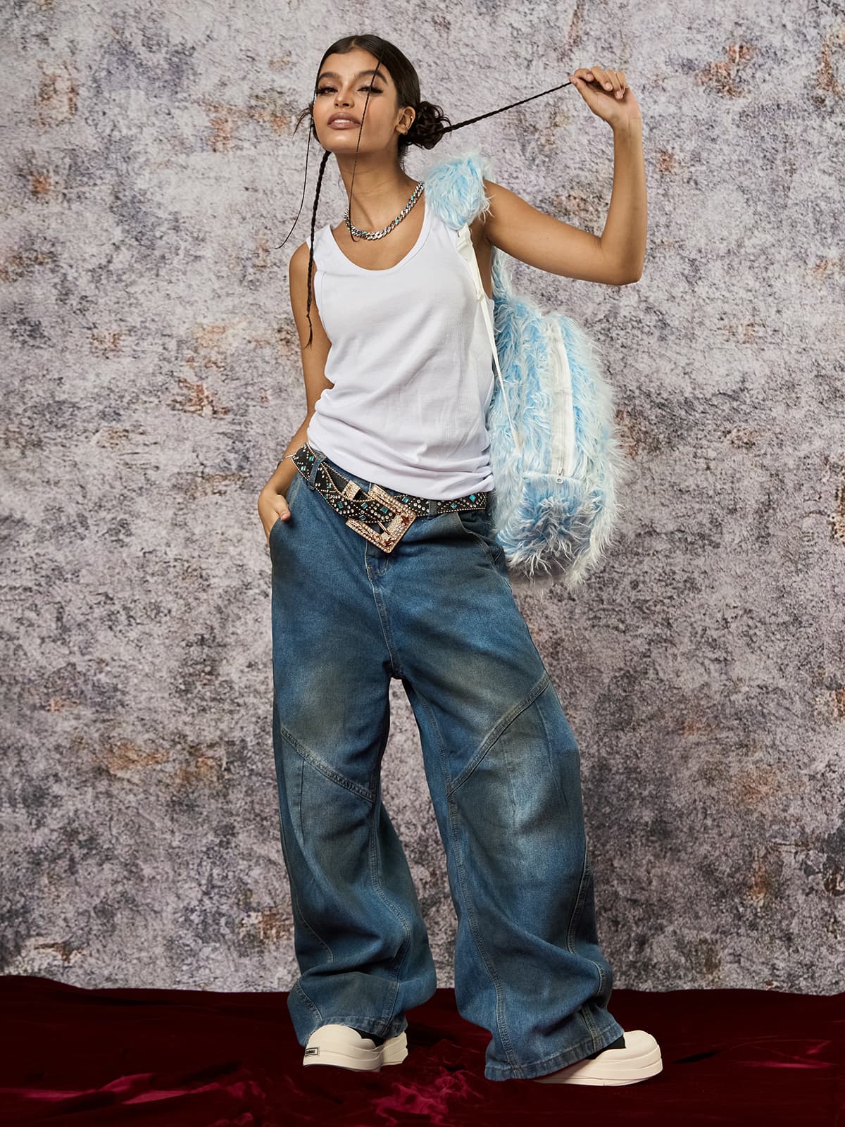 Dirty Dye Baggy Barrel Jeans