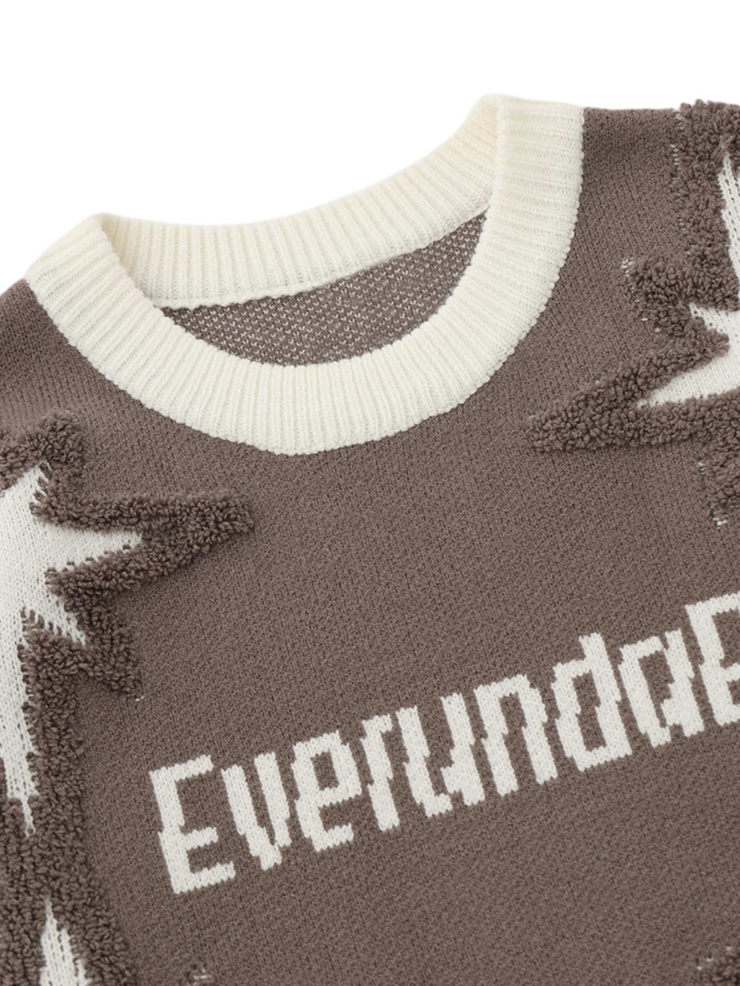 Thesupermade Star Jacquard Crew Neck Sweater