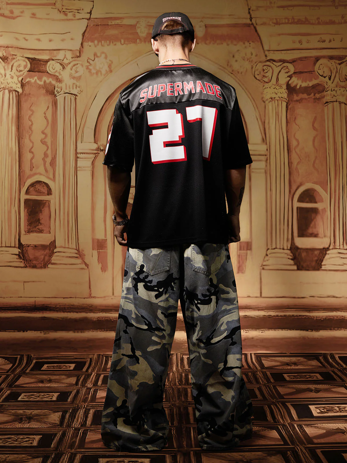 Street Retro Camouflage Baggy Jeans - 2395