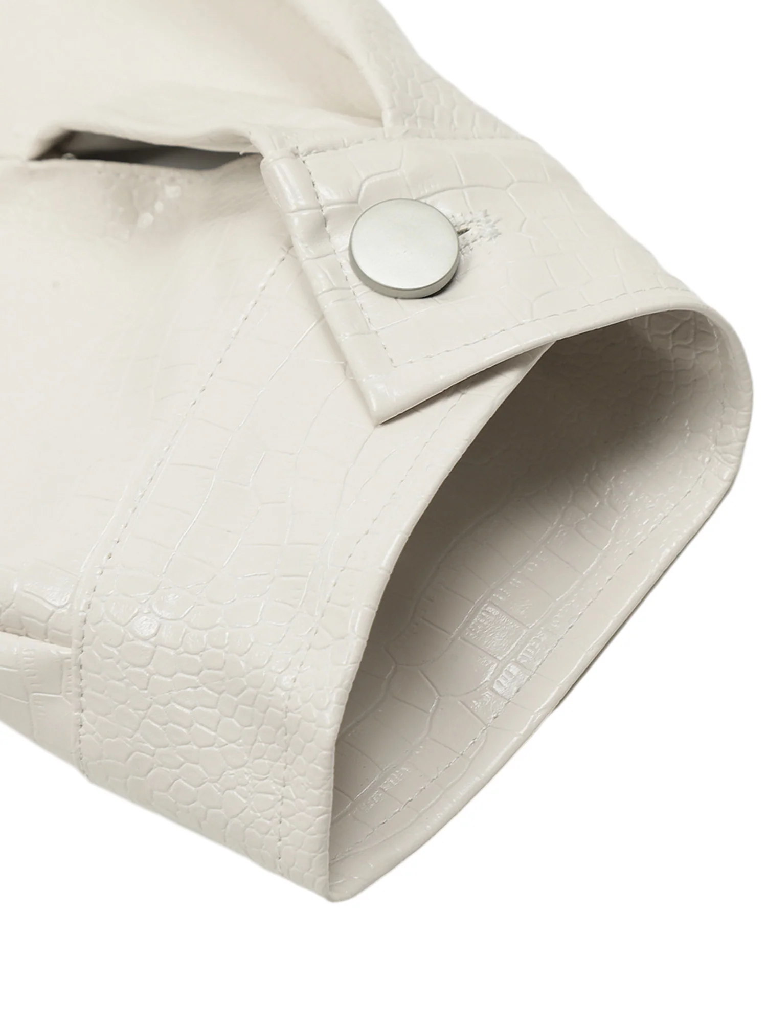 Thesupermade Star Embroidered PU Leather Jacket - 2358