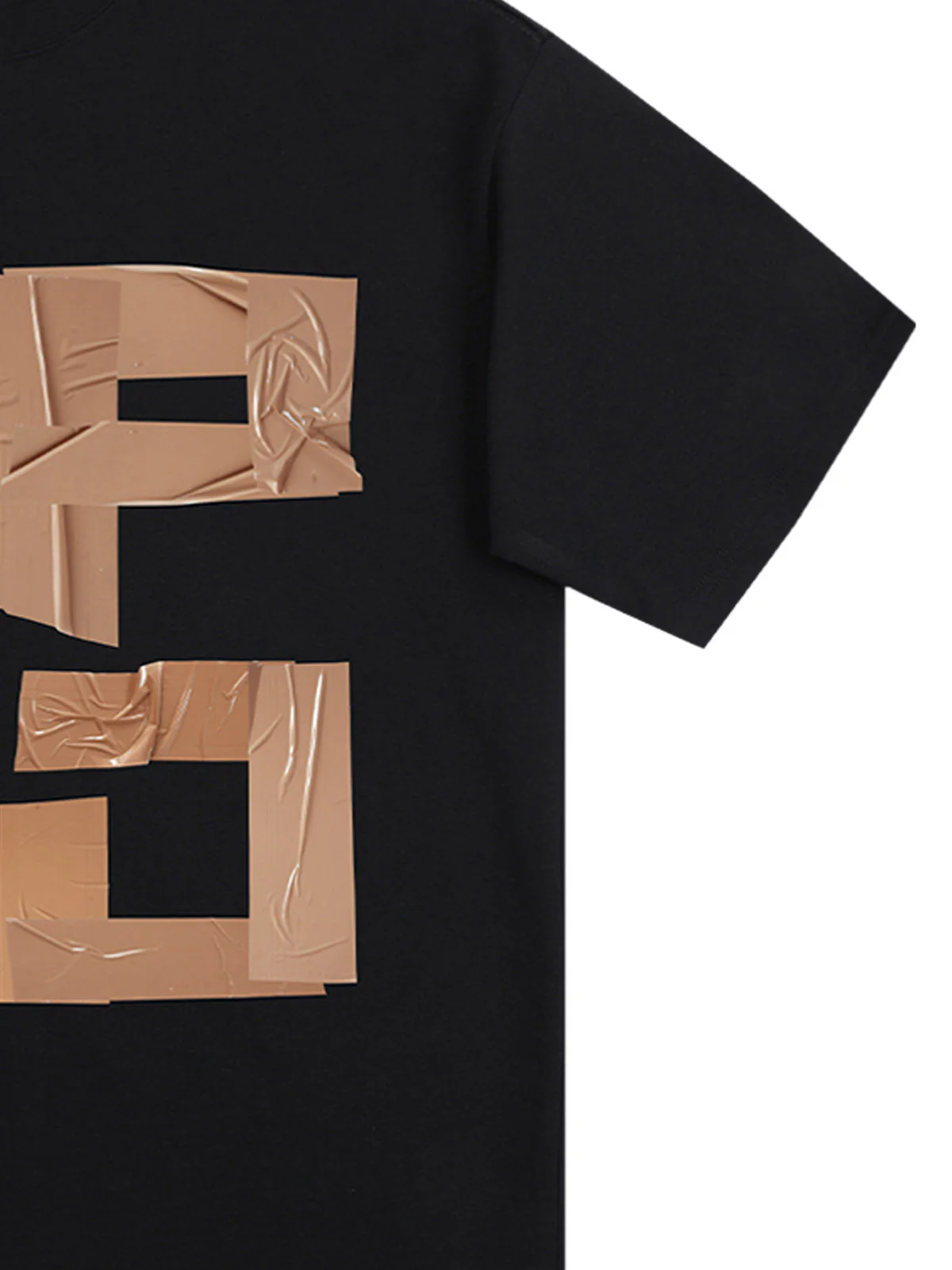 Original Tape Layered Letter Print T-shirt