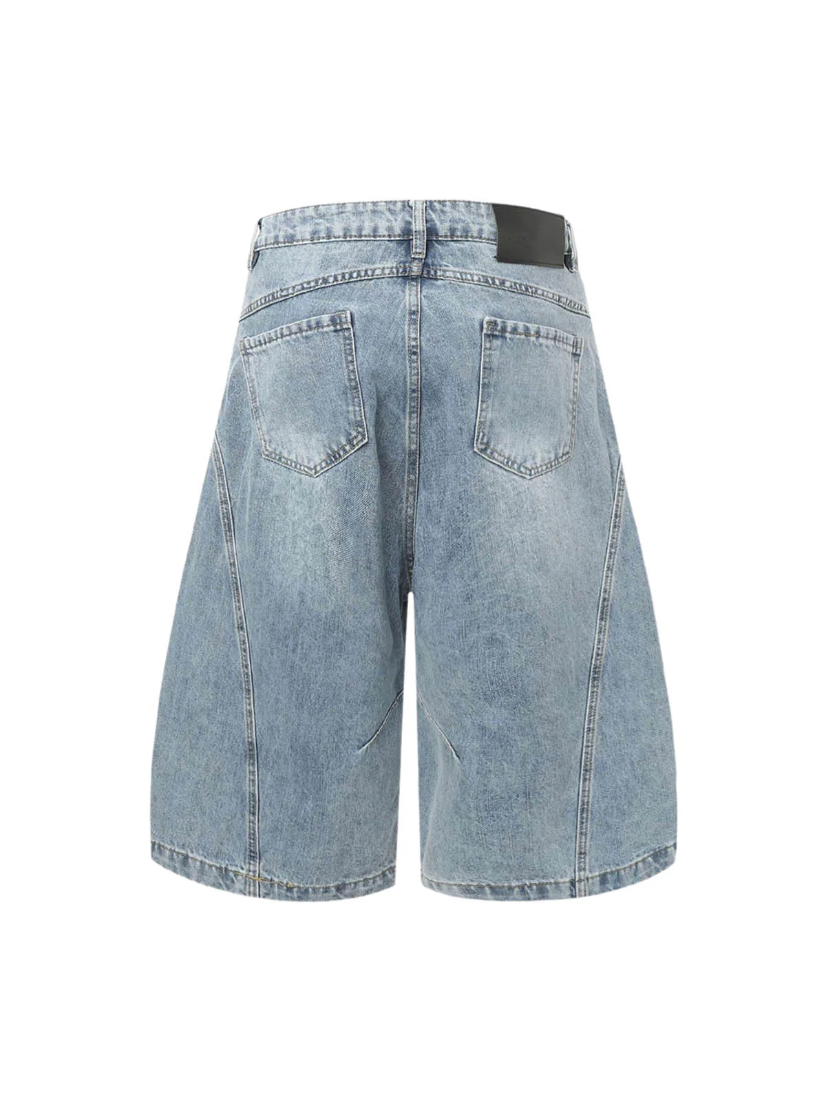 Distressed Ripped Deconstructed Split Barrel Jorts