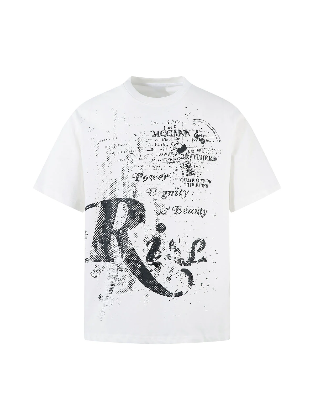 Phantom Letter Print T-shirt
