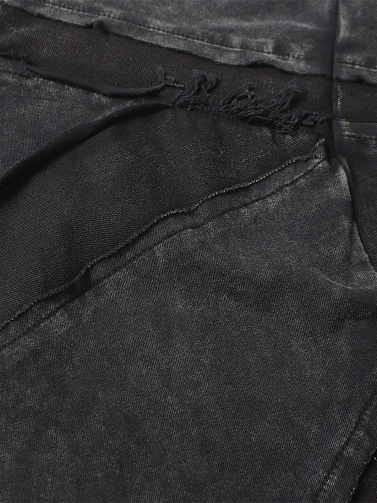 Washed Raw Edge Split Oversized T-Shirt