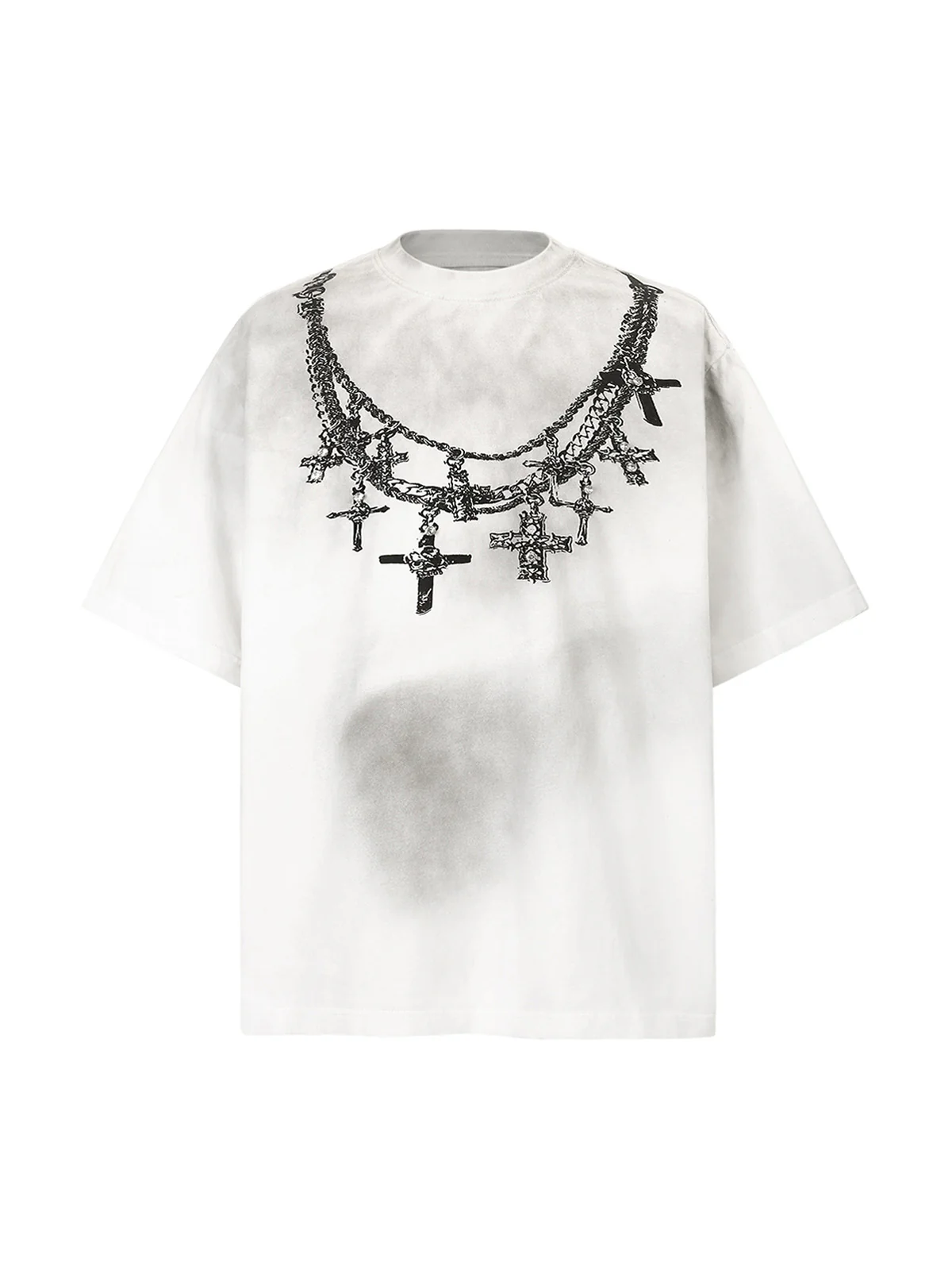 Cross Necklace Graphic T-Shirt