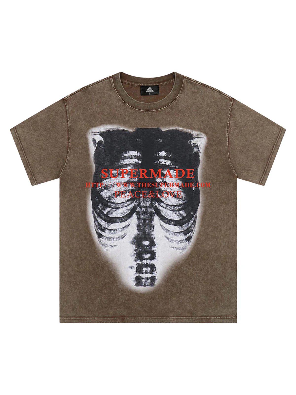 Thesupermade Skull Image Street Hip-Hop T-shirt - 2131