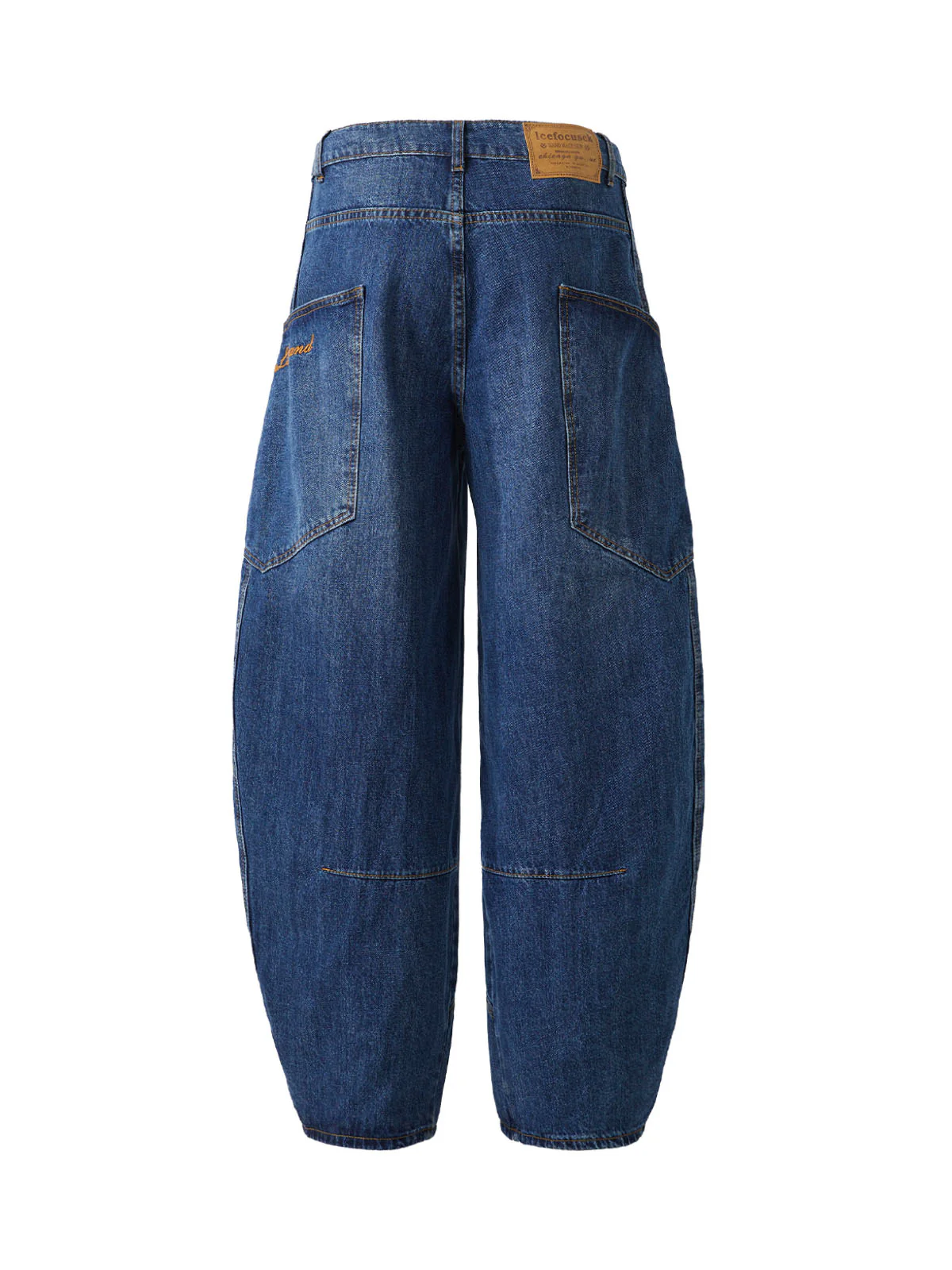 Embroidered Barrel Leg Jeans