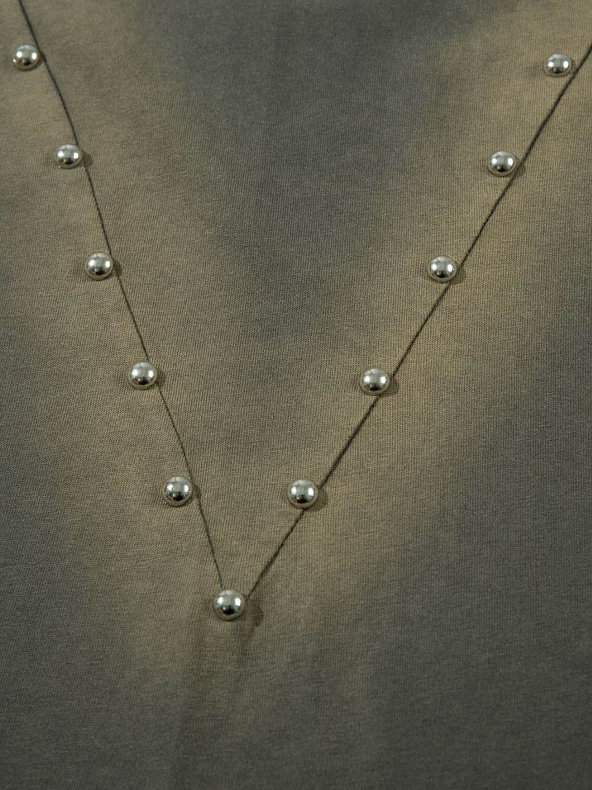 Oversized Cross and Studed T-Shirt