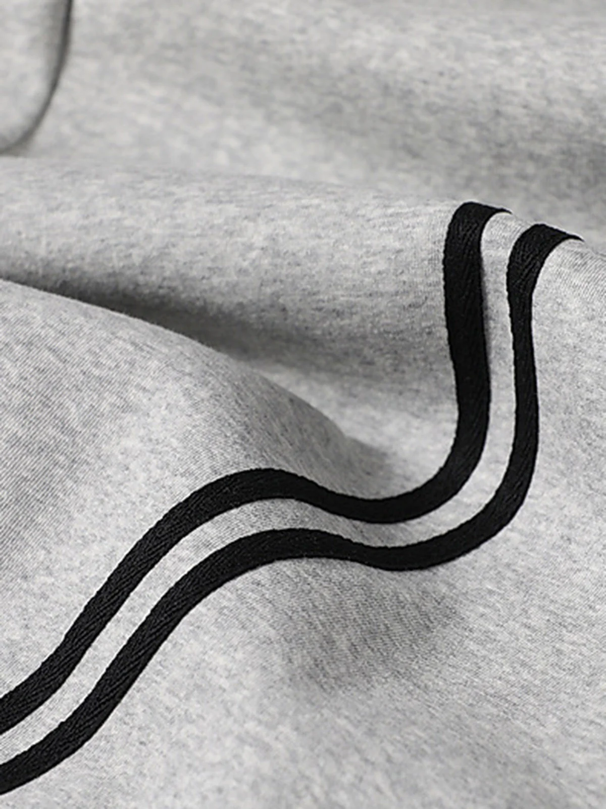 Web Stitching Letter Print Drawstring Barrel Pants