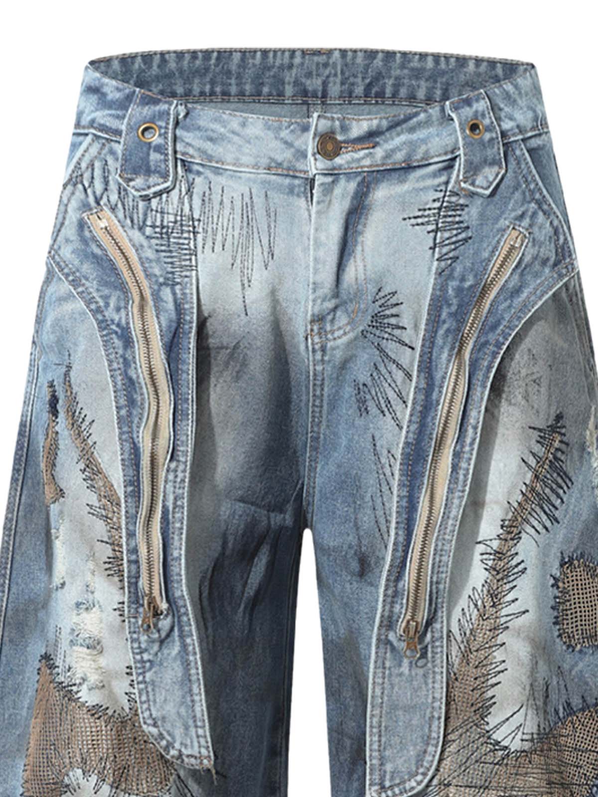 RO Style Washed Barrel Jeans