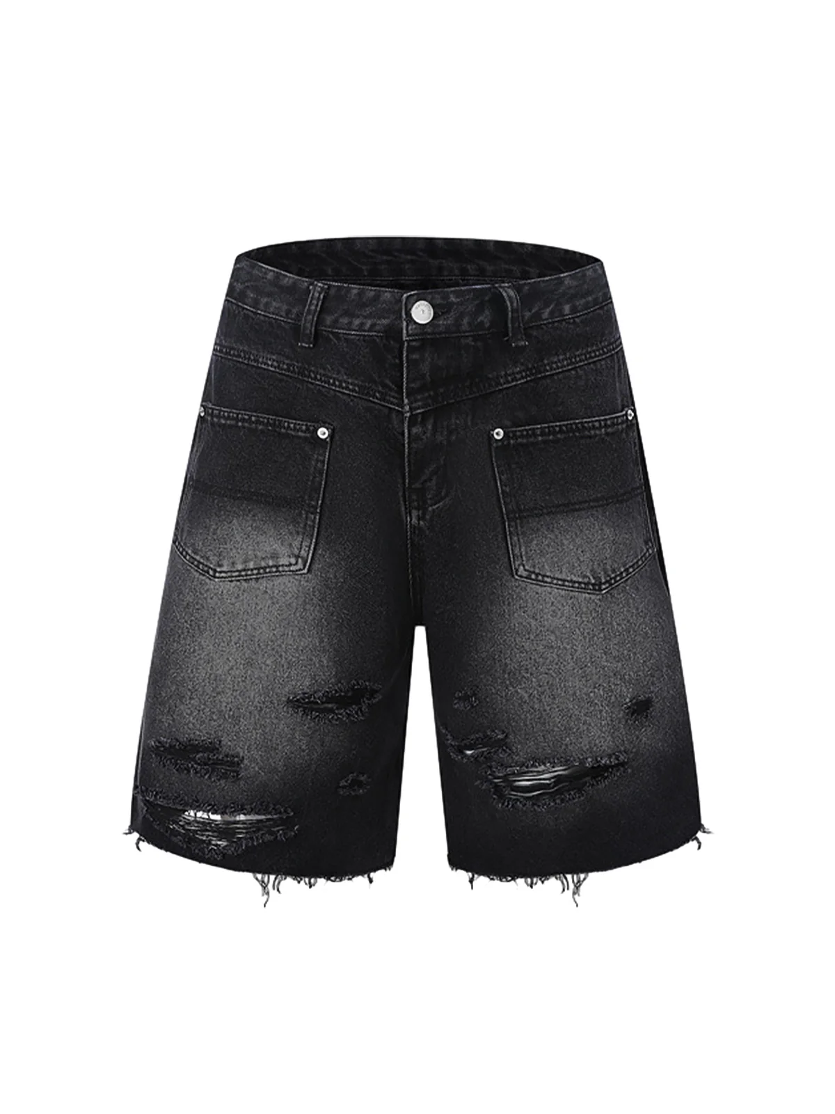 Distressed Ripped Denim Suit