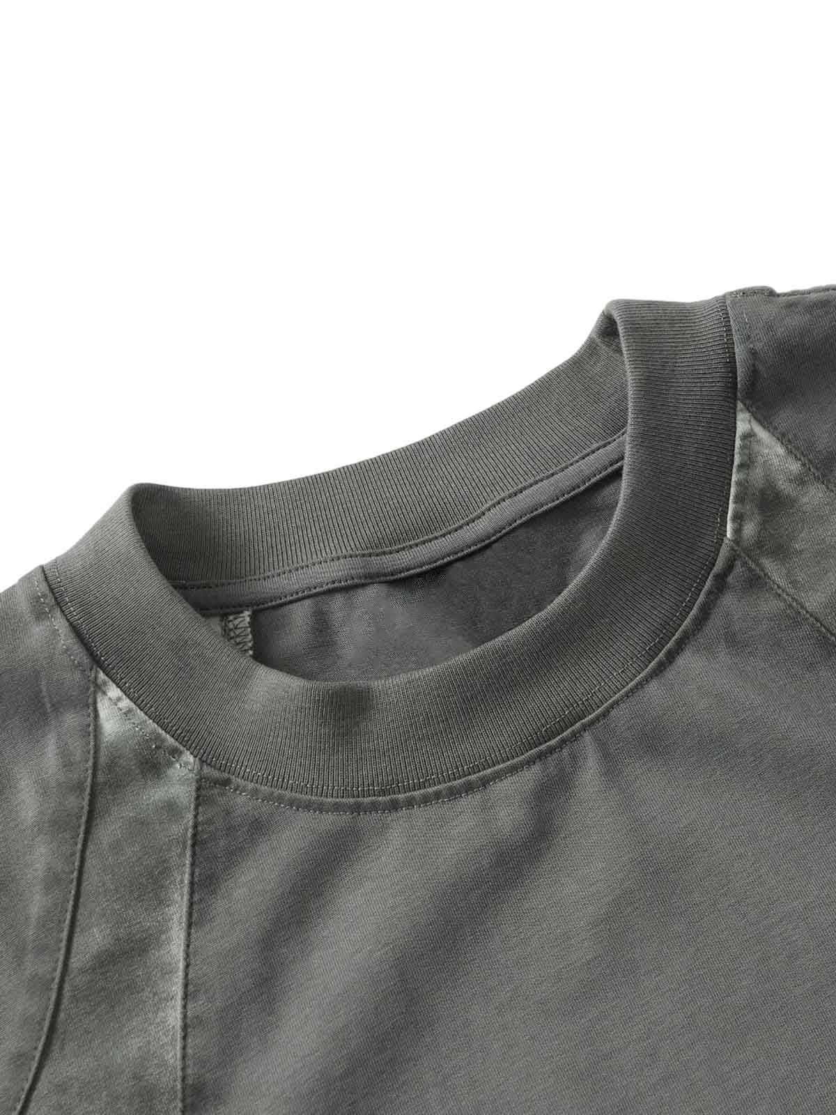 Retro Functional Patchwork Dirty Dyed T-shirt