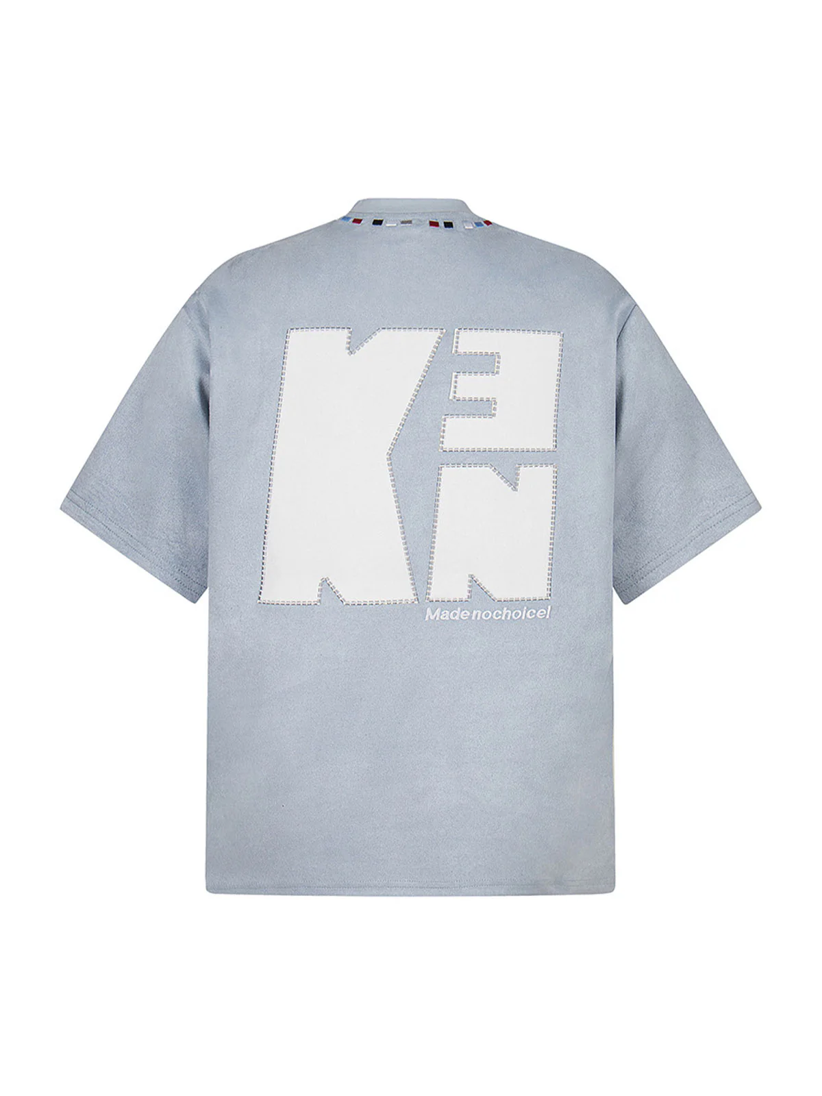 Embroidered Neckline Oversized T-Shirt