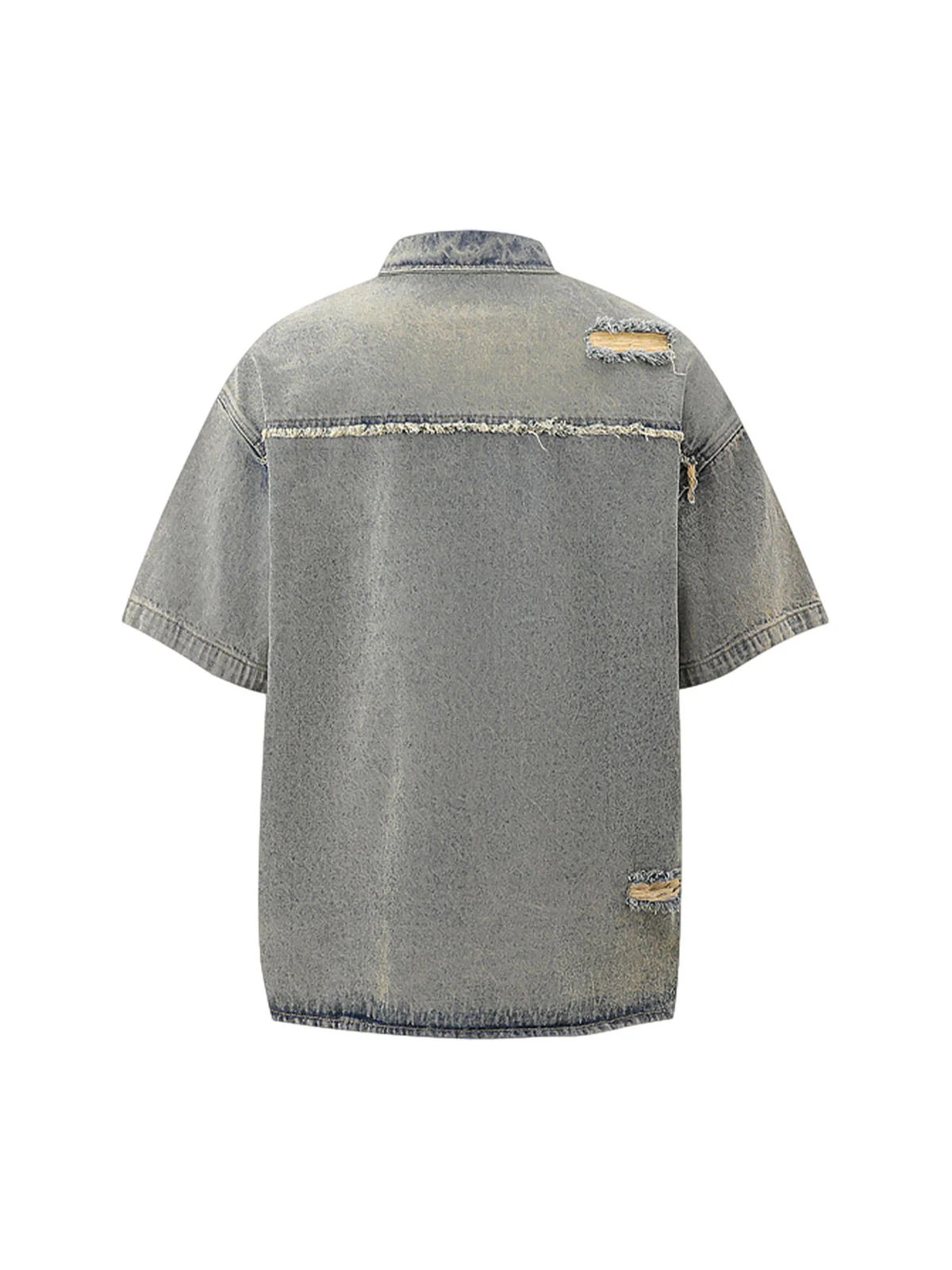 Distressed Ripped Denim Suit