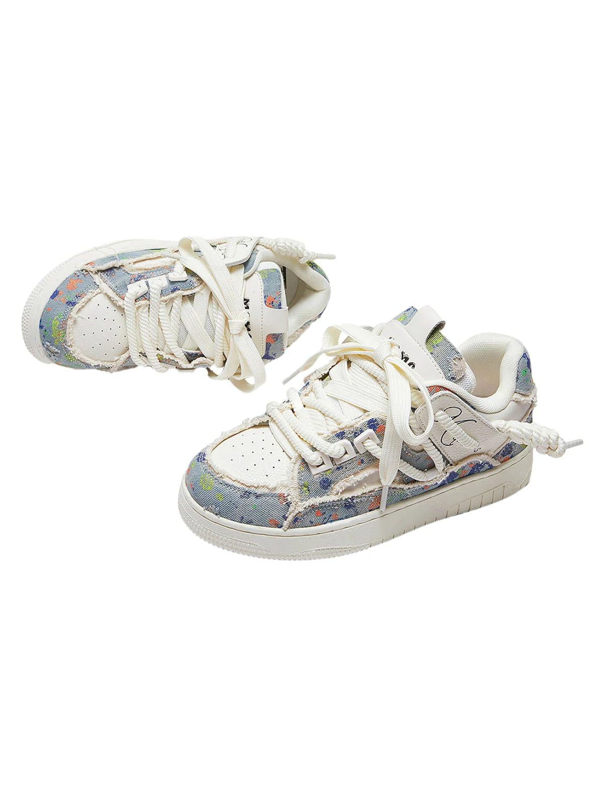 Destruction Series Tassel Contrast Color Sneakers - 2356