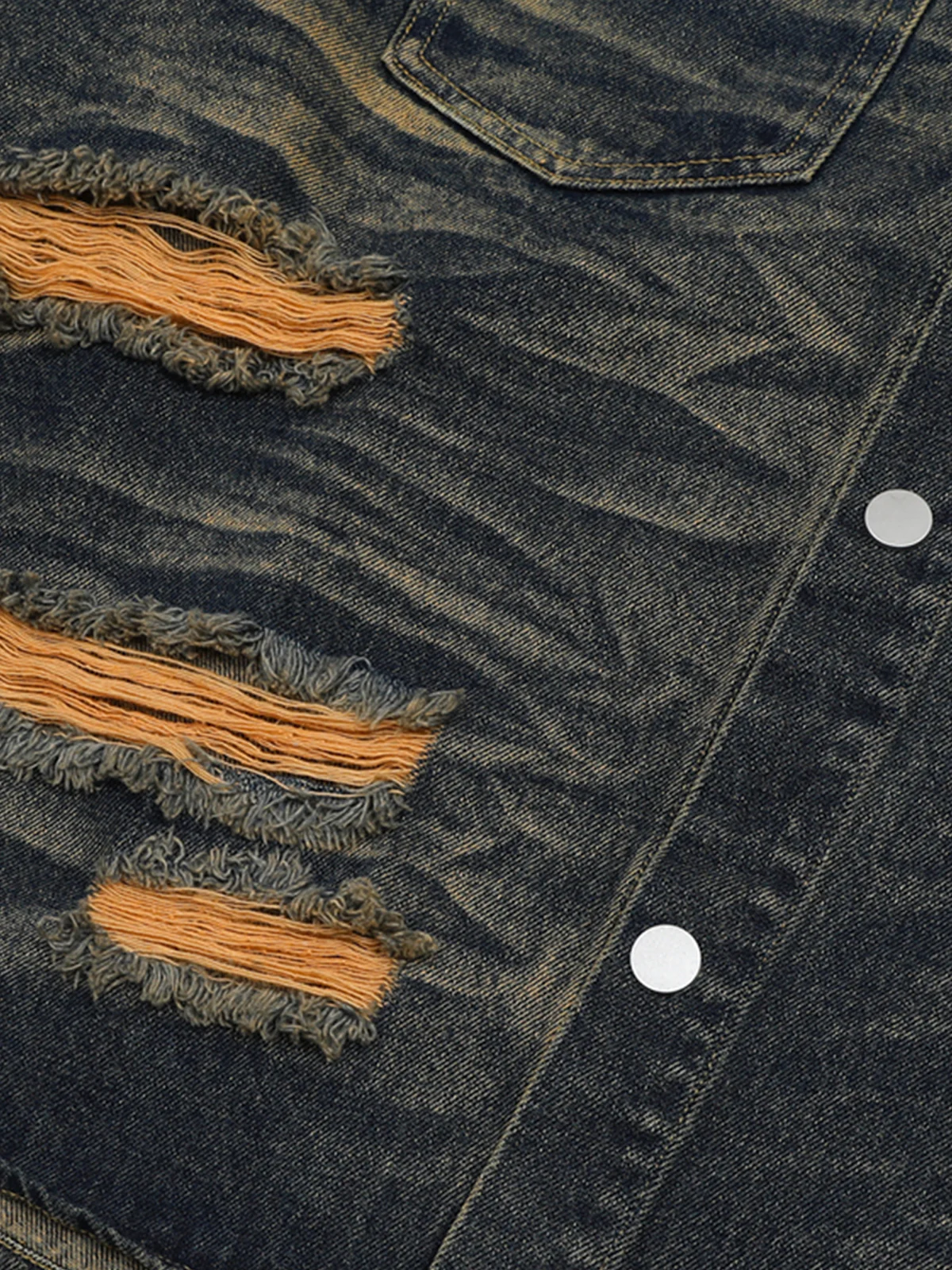 Distressed Washed Distressed Denim Set