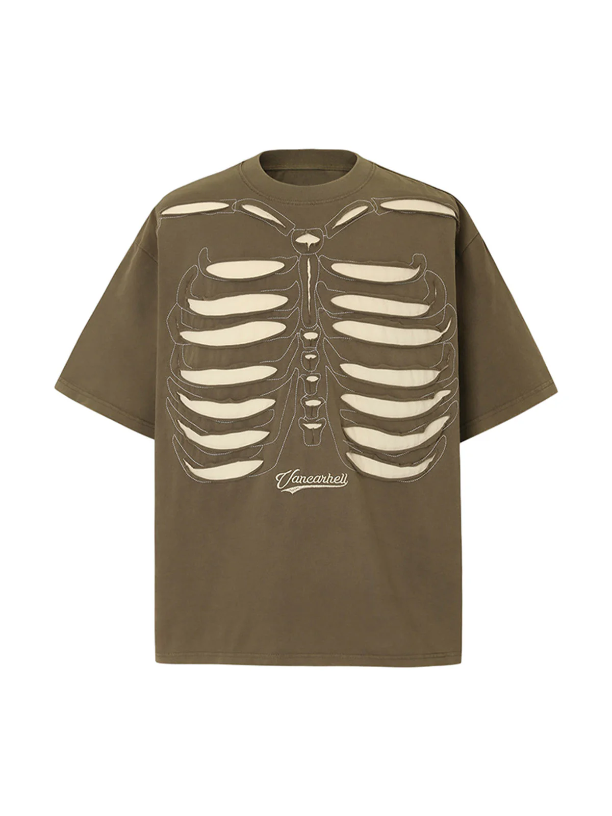 Skeleton Design Print Oversized T-Shirt