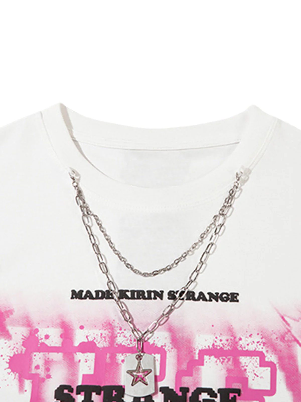 Street Retro Star Chain Print Vest