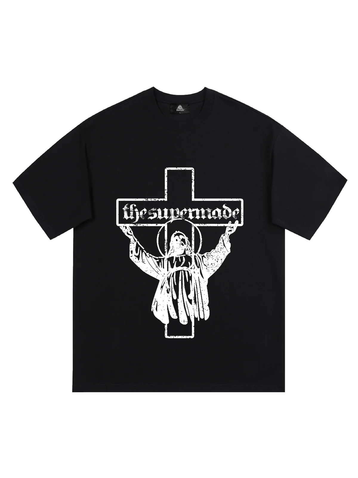 Original Distressed Cross Graphic T-Shirt