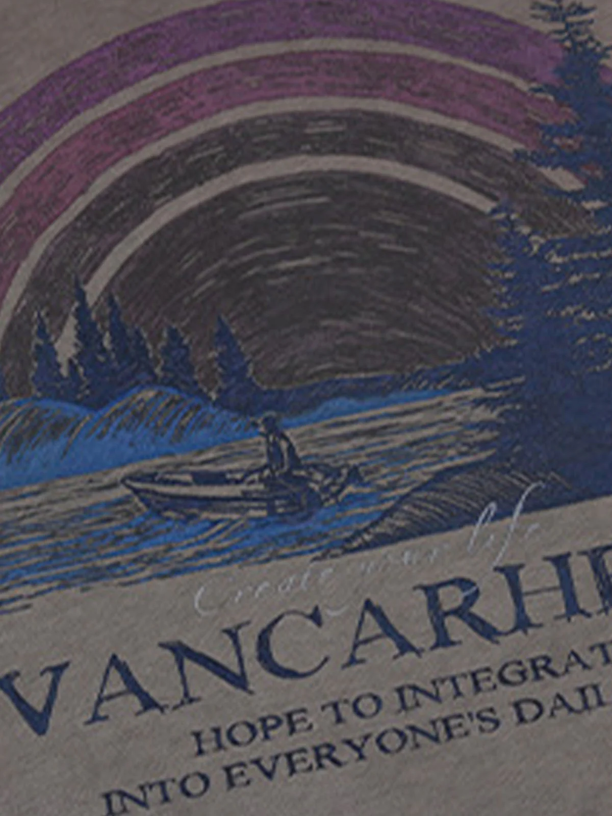 Rainbow Print Crew Neck T-Shirt