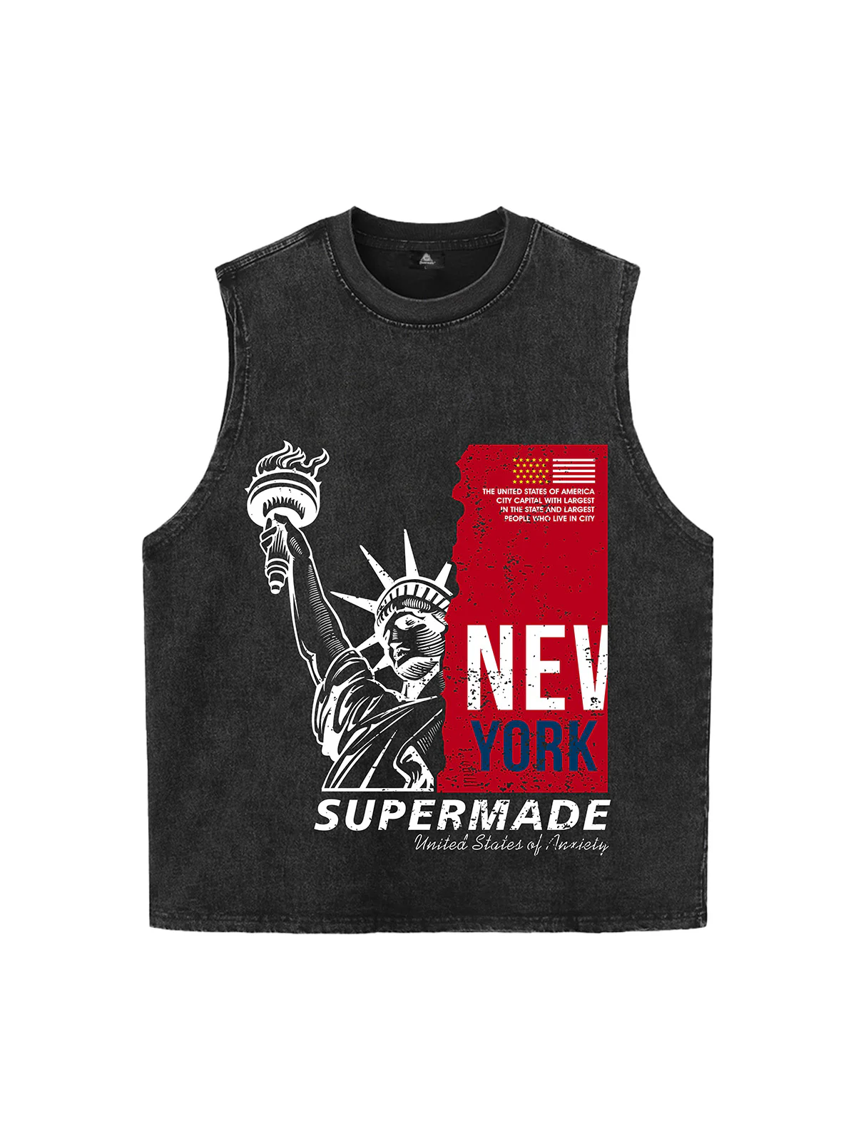 Orginal Statue of Liberty Splicing Graffiti Independence Day Vest