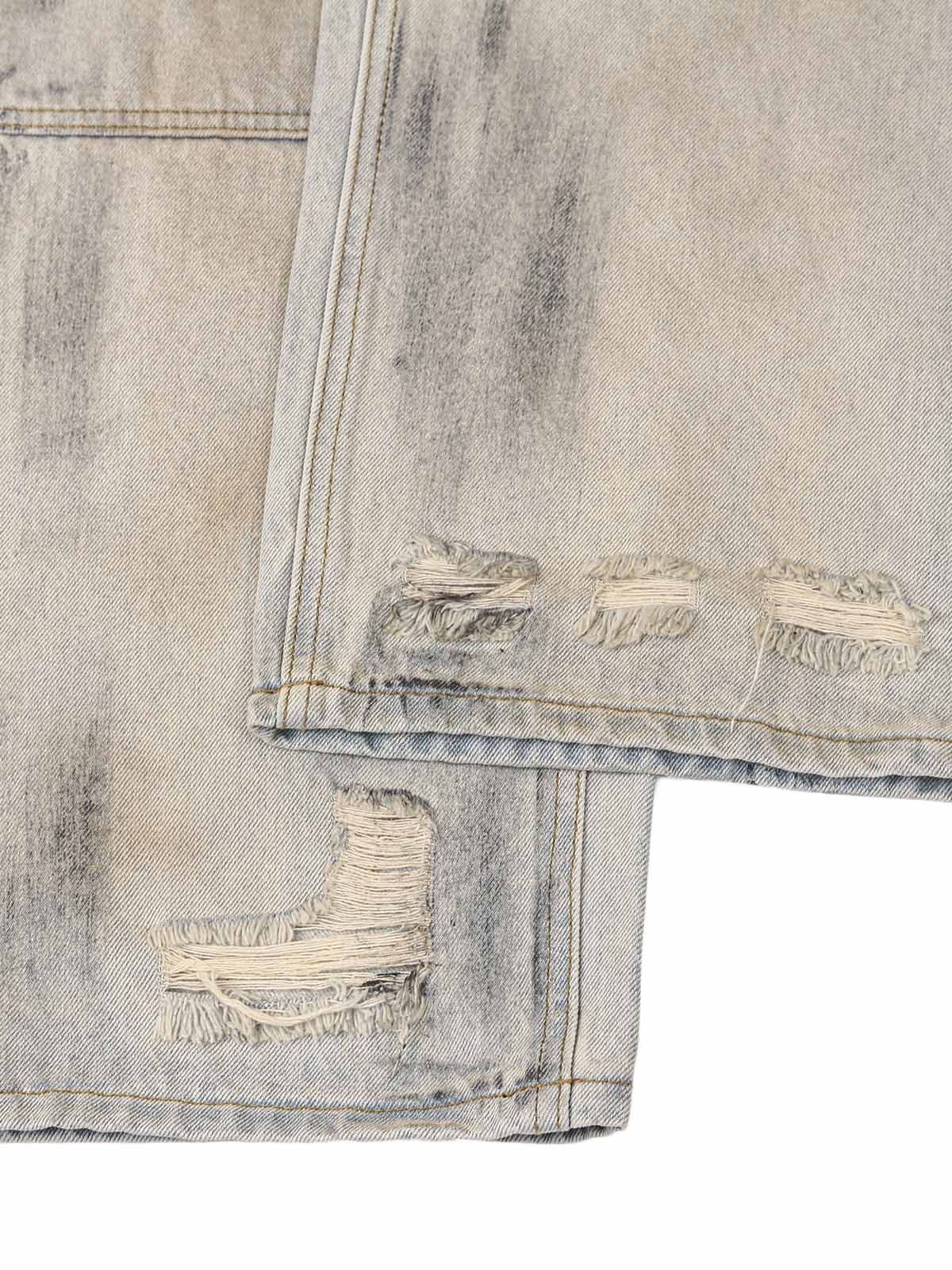 Thesupermade Washed Mud-Dye Straight Jeans