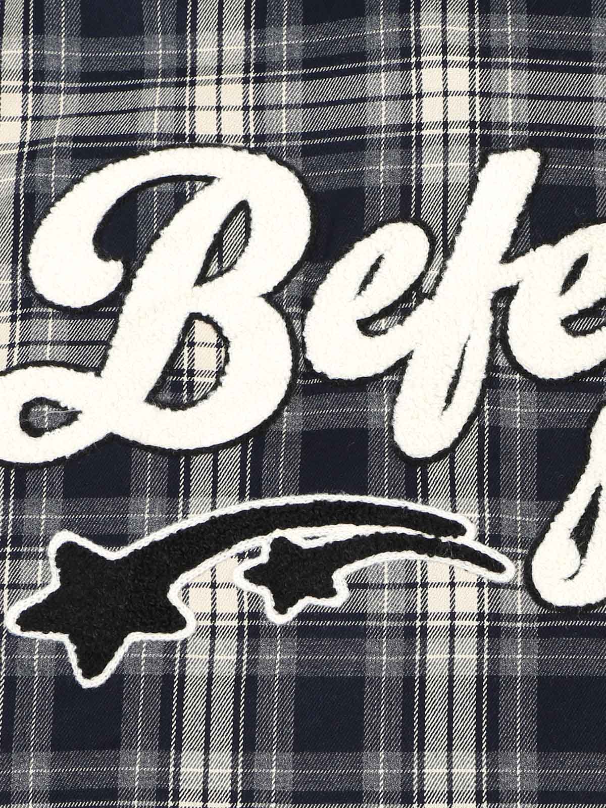 Thesupermade Towel Embroidered Plaid Shirt