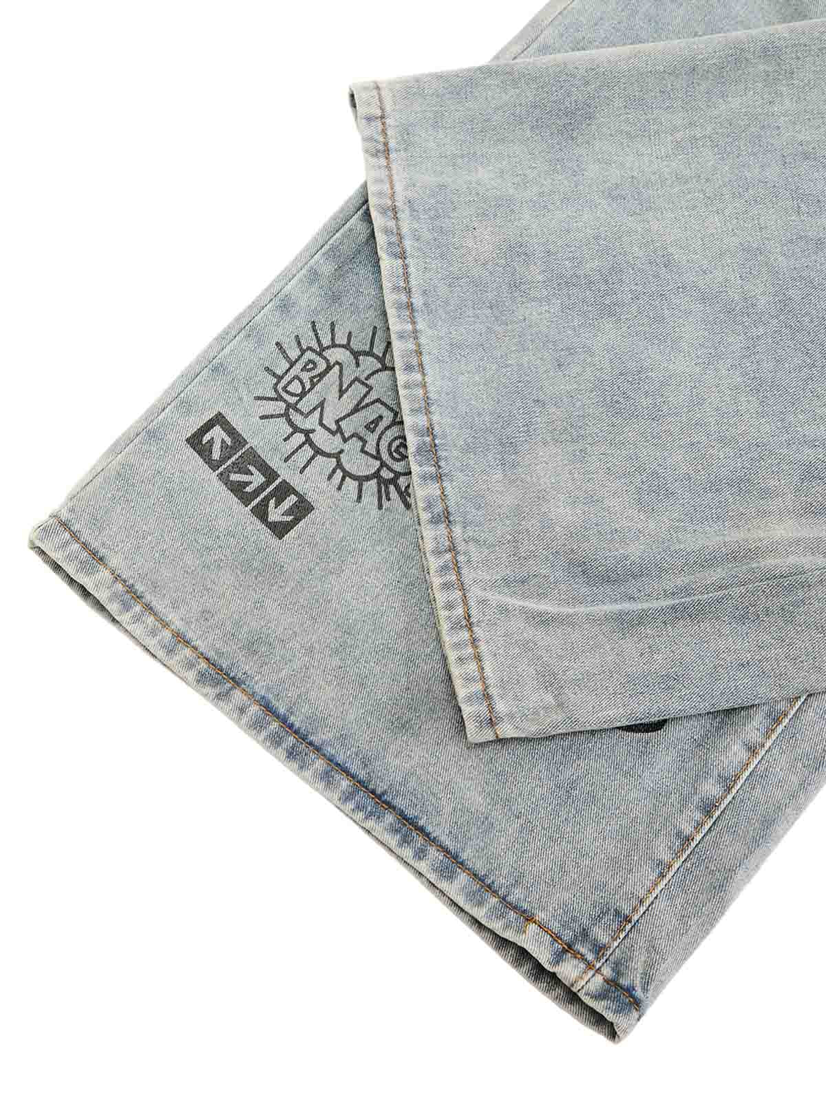 Retro Fun Graffiti Denim Jorts
