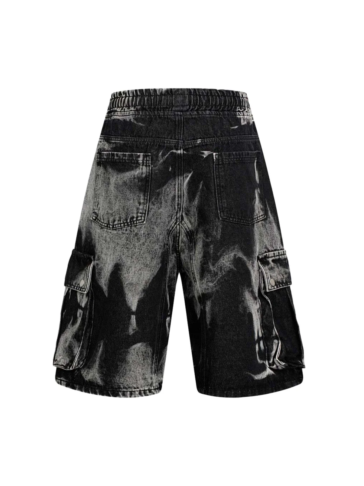 Tie-Dye Drawstring Cargo Jorts