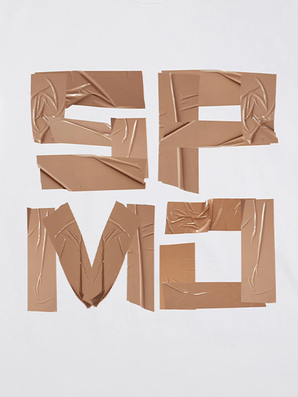 Original Tape Layered Letter Print T-shirt