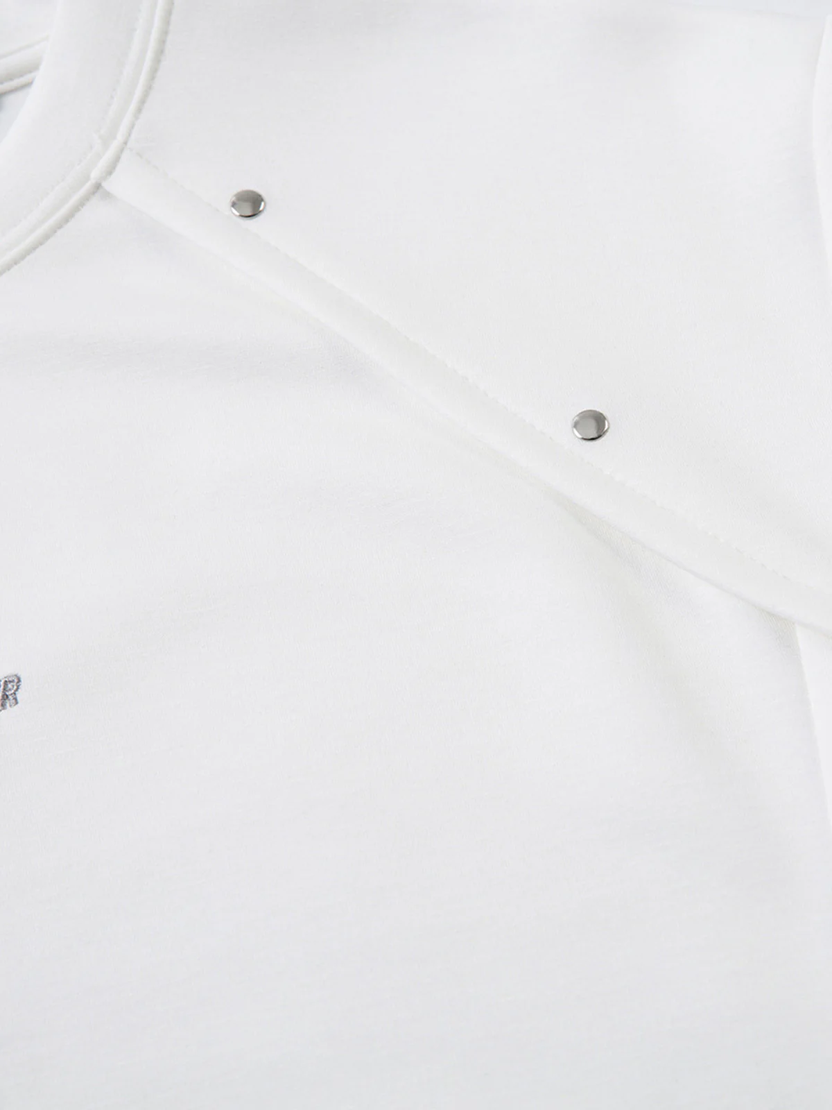 Retro Rivet Letter Embroidered T-shirt